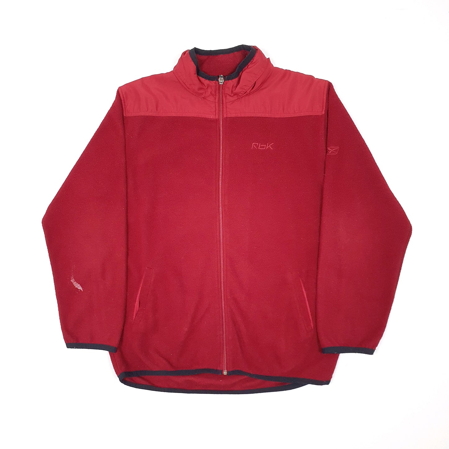Mens Red Reebok Hooded Full Zip Jumper