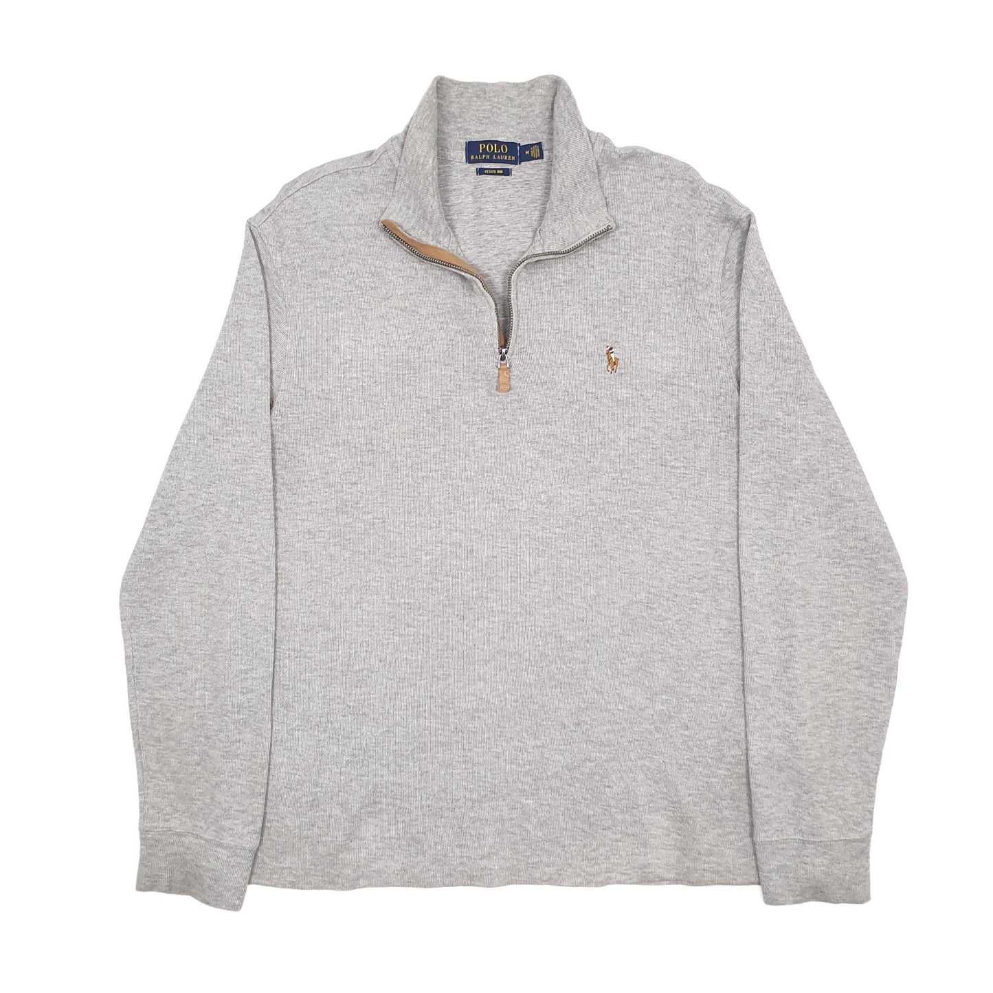 Polo Ralph Lauren Estate Rib Quarter Zip M Grey