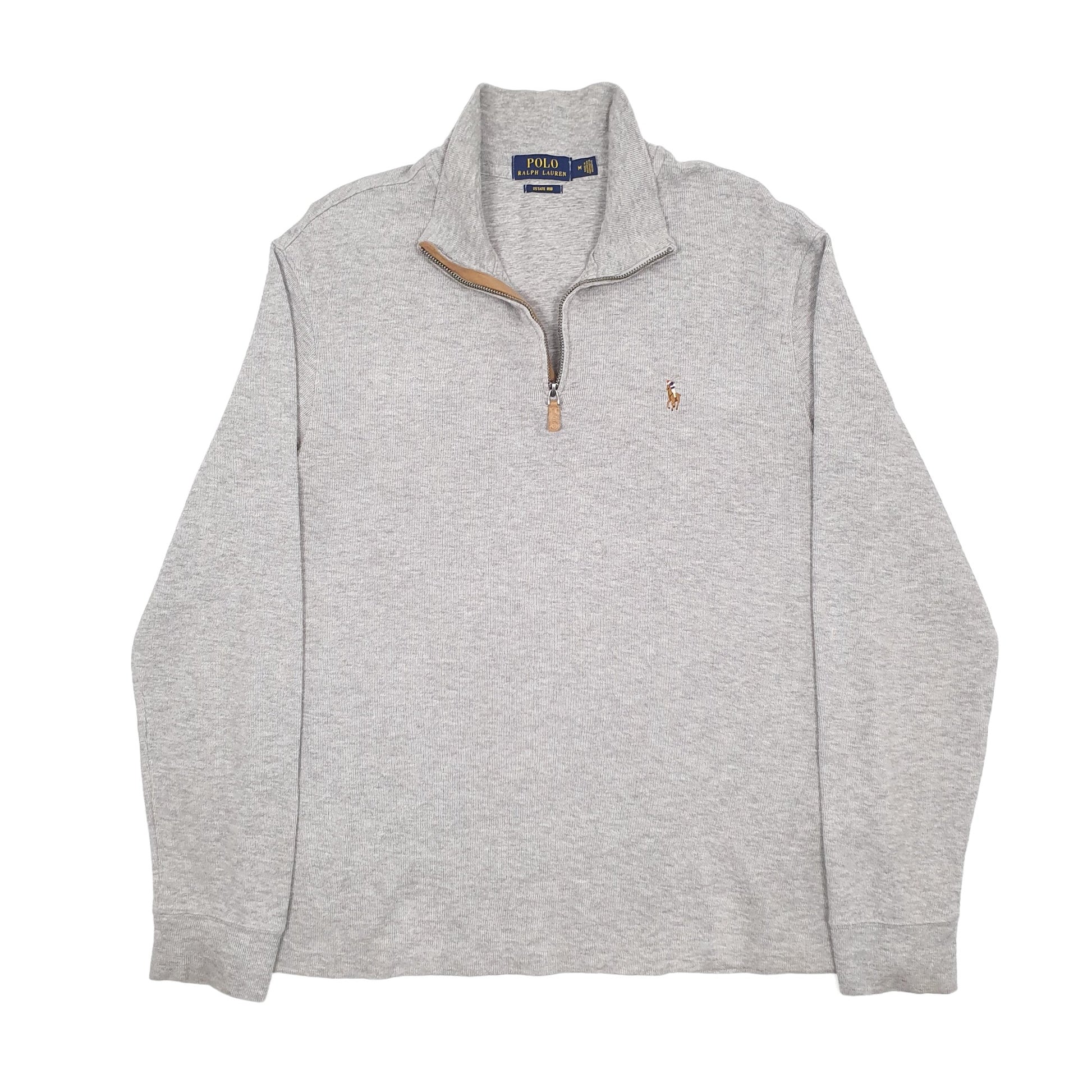 Polo Ralph Lauren Estate Rib Quarter Zip M Grey