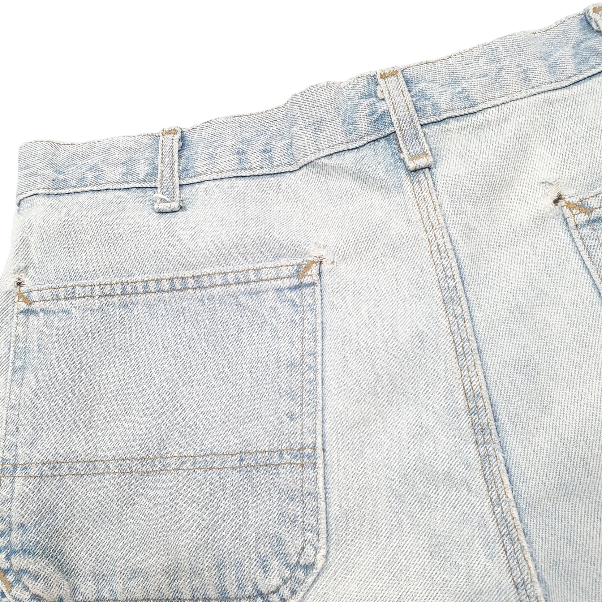 Mens Blue Carhartt Carpenter Workwear Denim Shorts