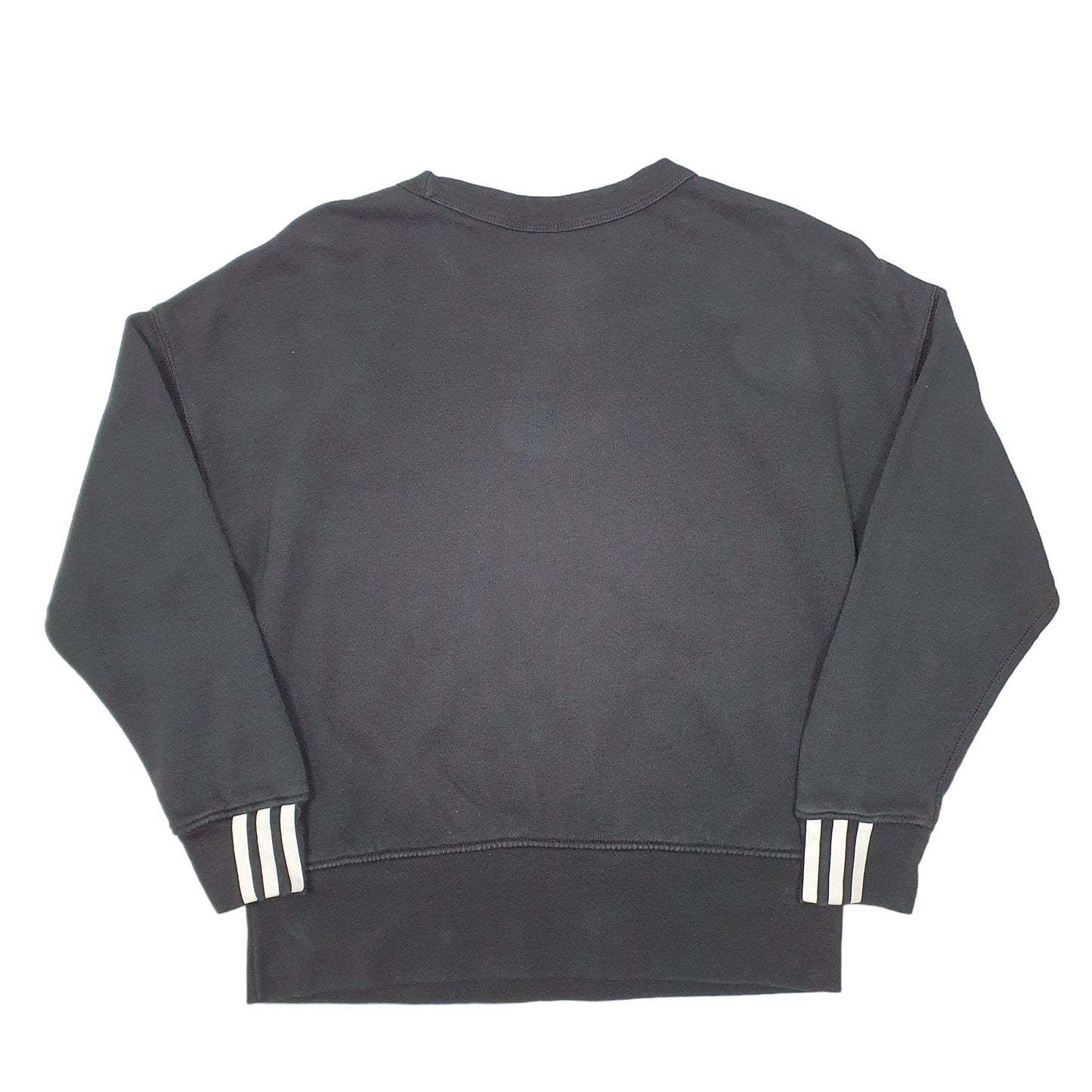 Womens Black Adidas  Crewneck Jumper