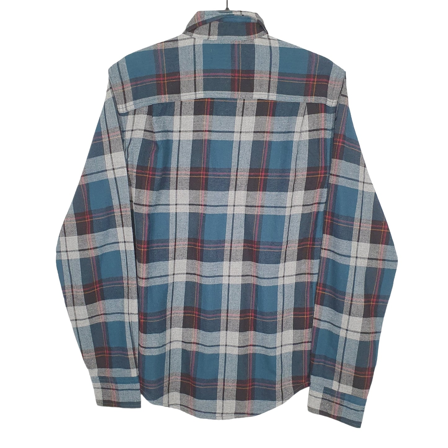 TNL Flannel Shacket Long Sleeve Regular Fit Check Shirt Turquoise