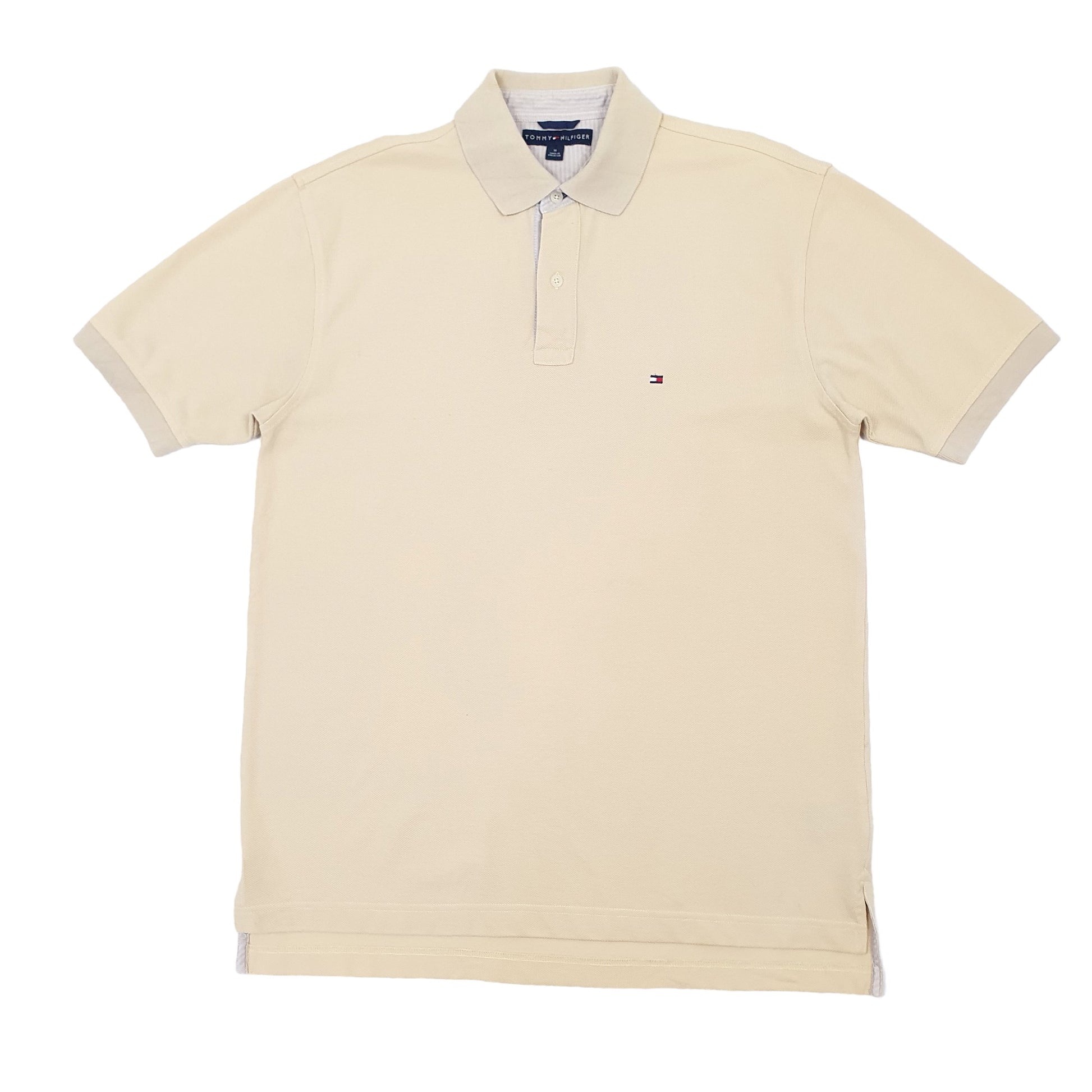 Mens Beige Tommy Hilfiger  Short Sleeve Polo Shirt