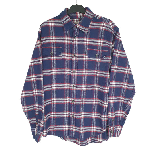 Jachs Long Sleeve Regular Fit Check Flannel Shirt Shacket Blue