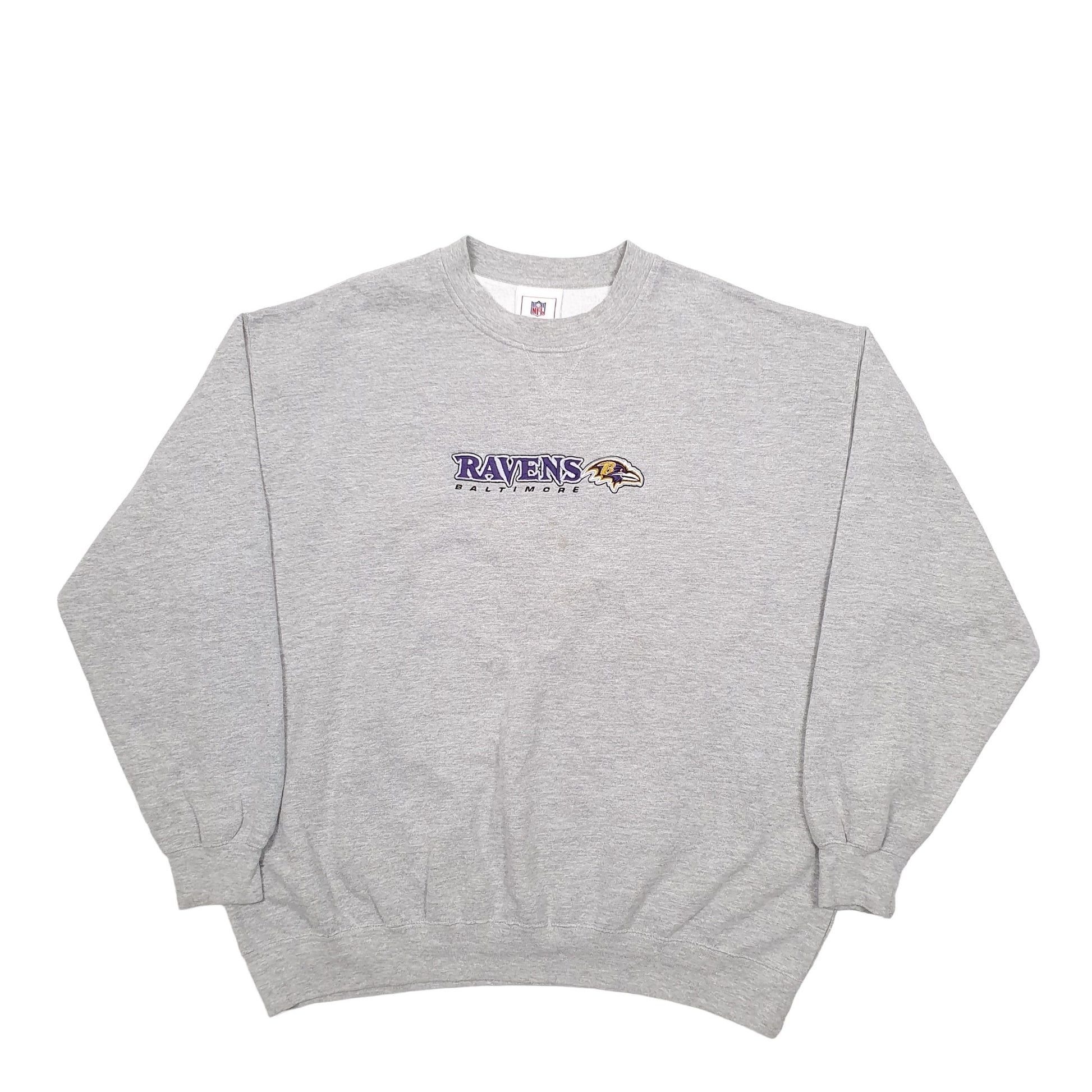 Mens Grey NFL Baltimore Ravens Crewneck Jumper
