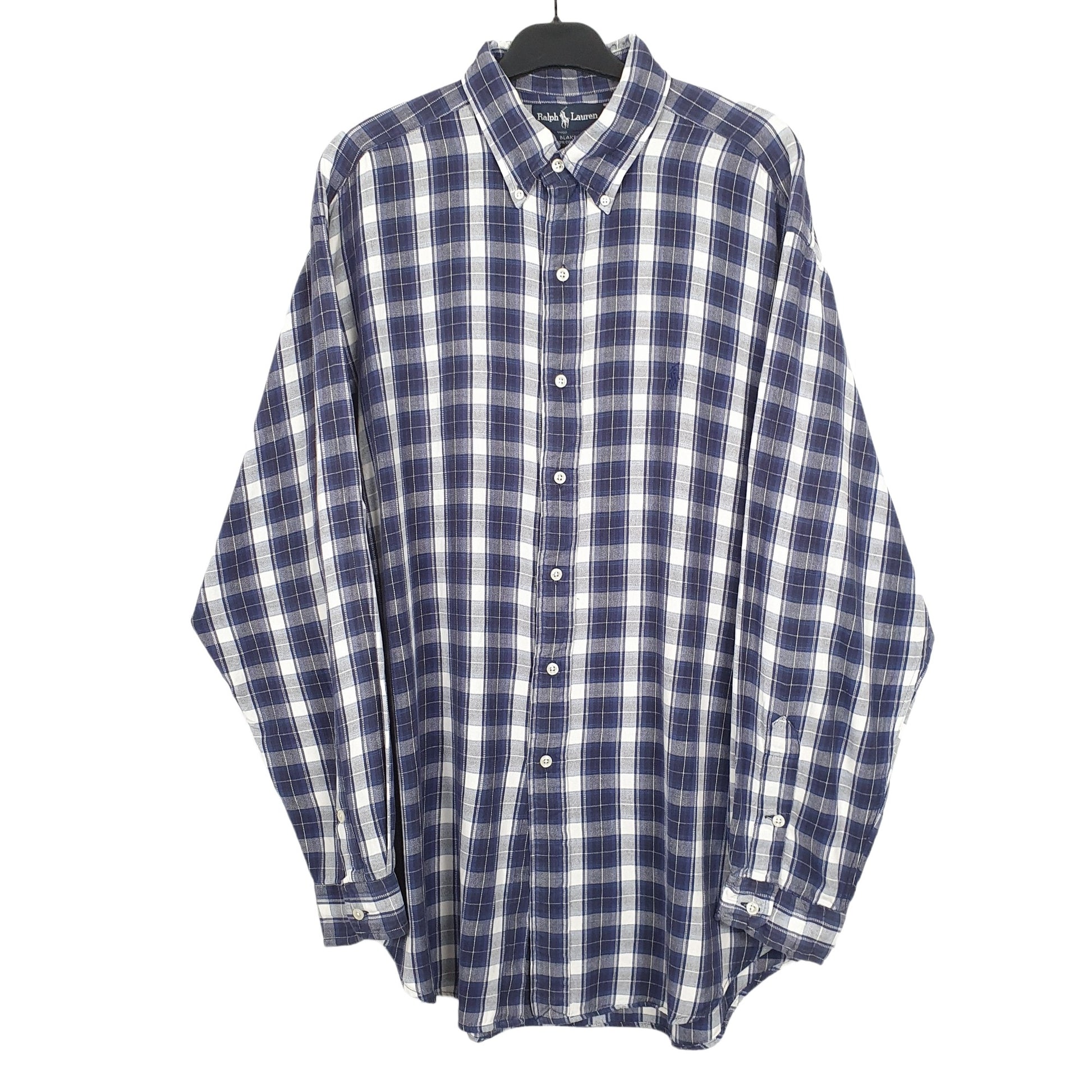 Ralph Lauren Long Sleeve Blake Fit Check Shirt Blue