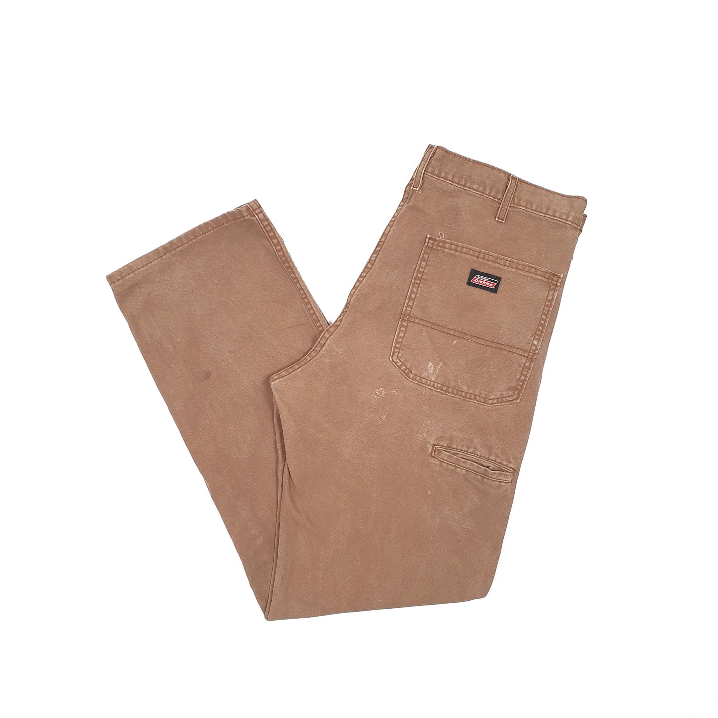 Mens Dickies Brown Carpenter Trousers W36 L32 Brown