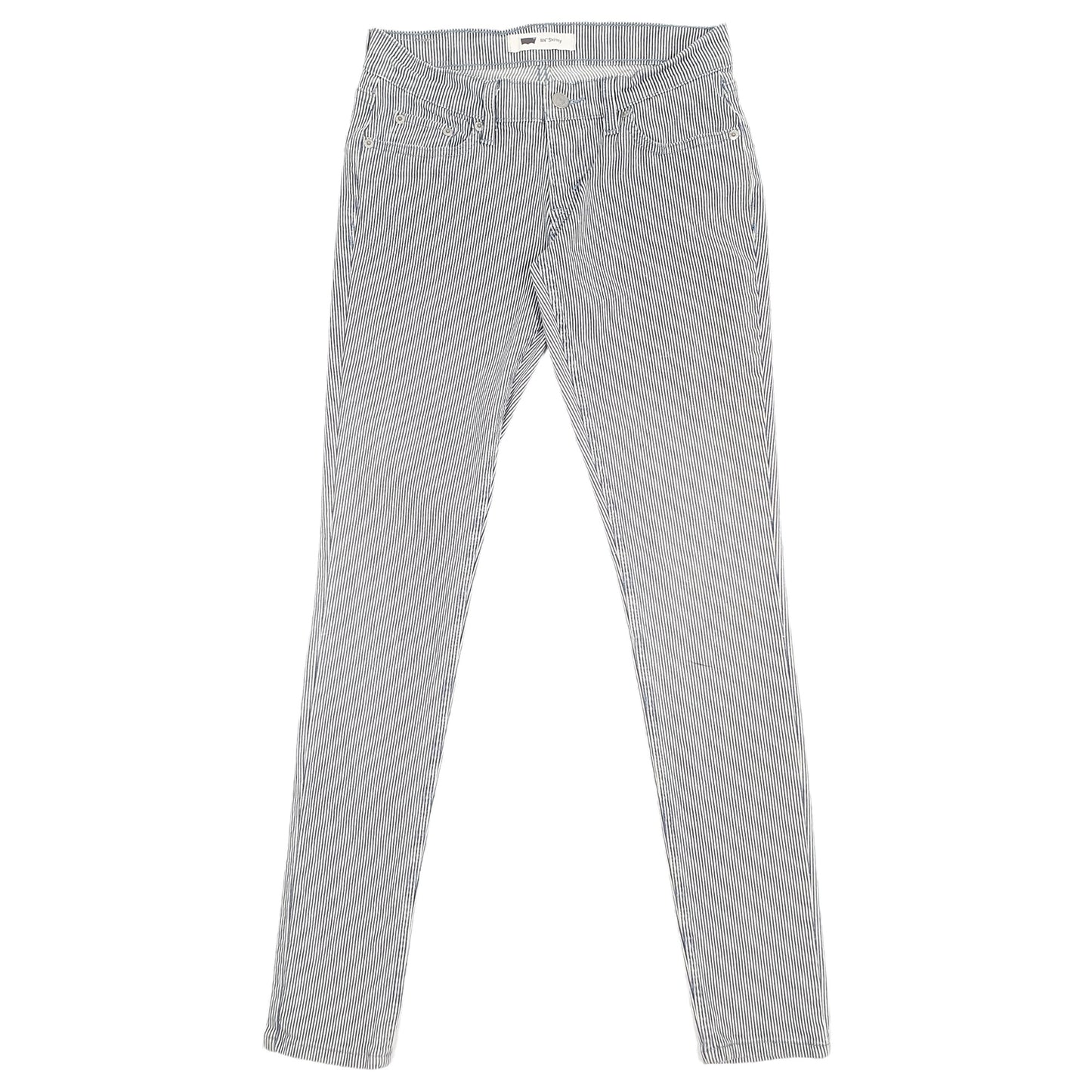 Levis 524x Skinny Fit Striped Low Rise Super Jeans UK4 Blue