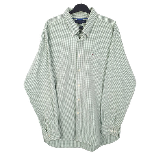 Tommy Hilfiger Long Sleeve Regular Fit Gingham Shirt Green