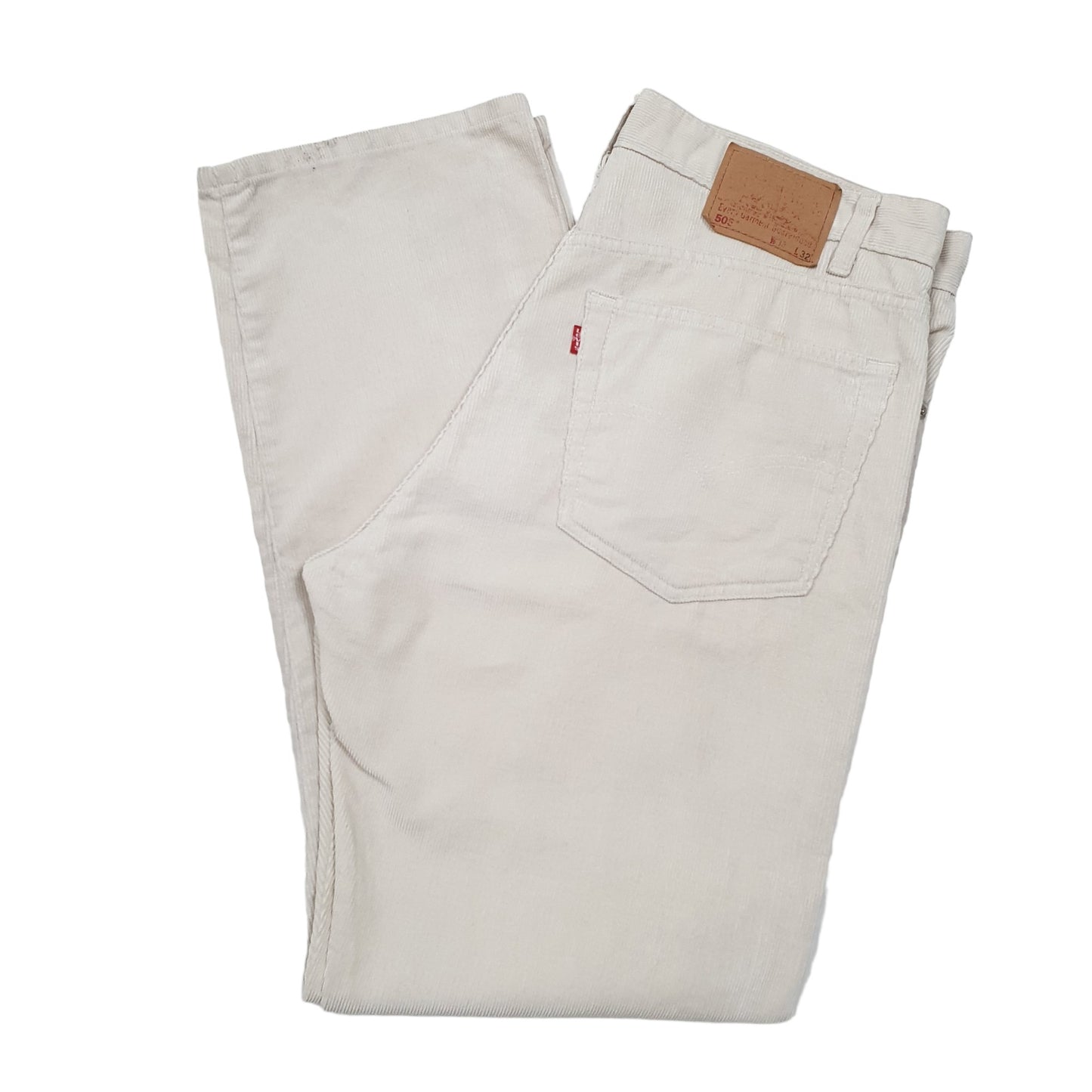 Mens Cream Levis  Corduroy Trousers