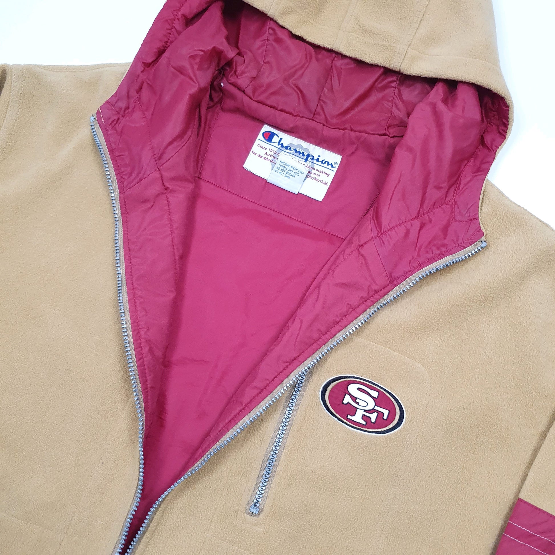 Champion NFL San Francisco 49ers Full Zip Fleece XXL Brown