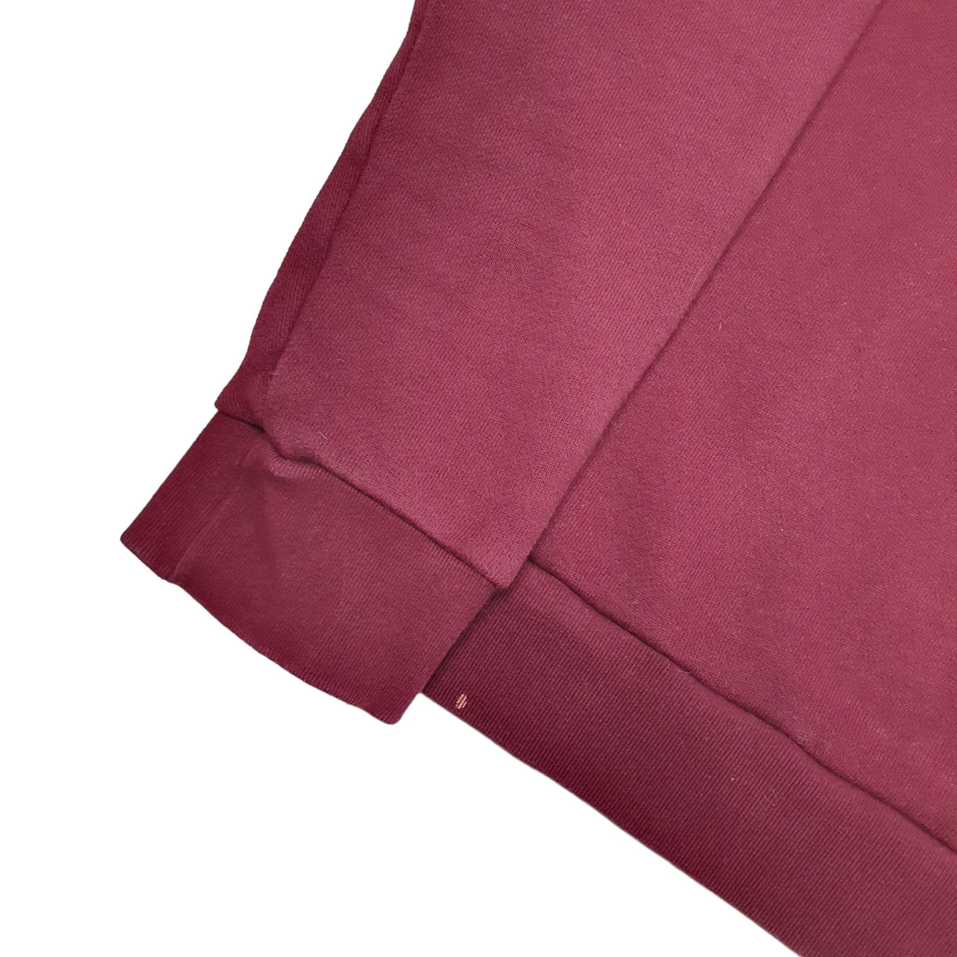 Mens Burgundy Adidas Spellout Crewneck Jumper