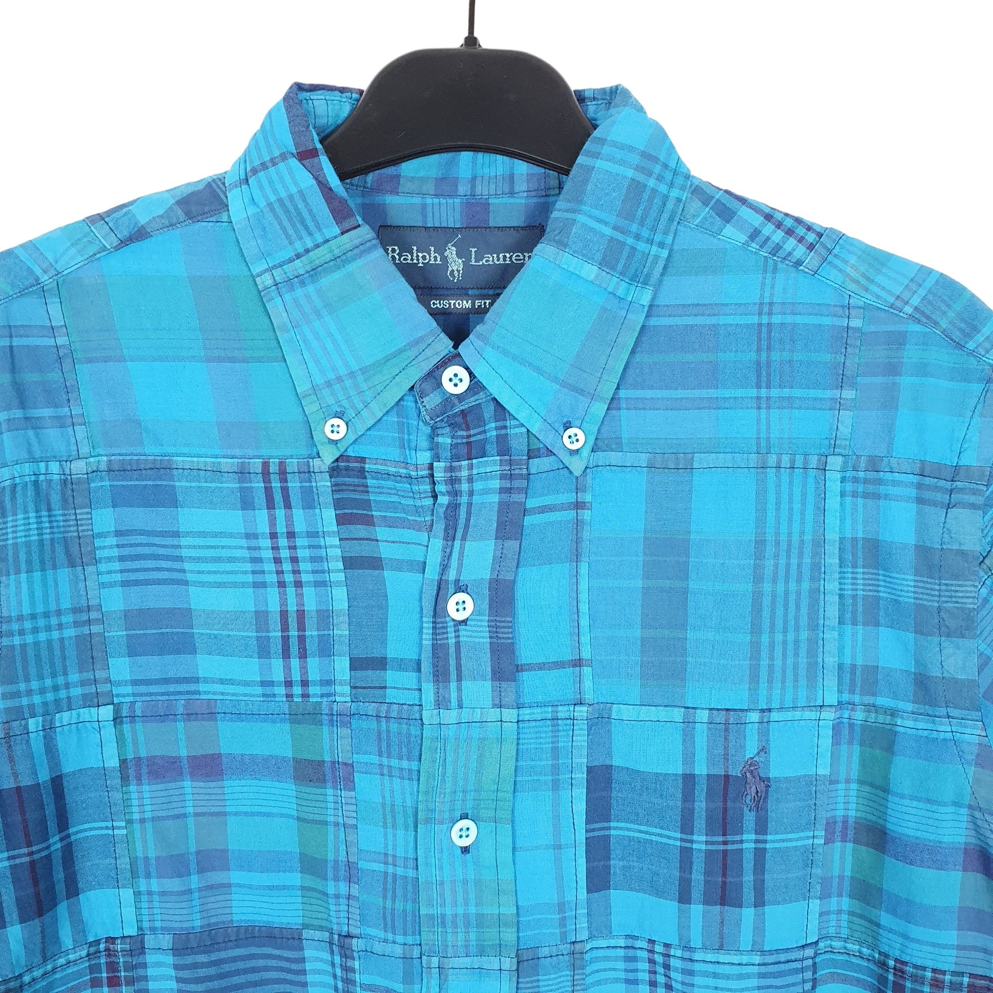 Ralph Lauren Short Sleeve Regular Fit Check Shirt Blue
