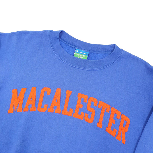 Mens Blue Champion Eco Fleece Macalester USA Crewneck Jumper