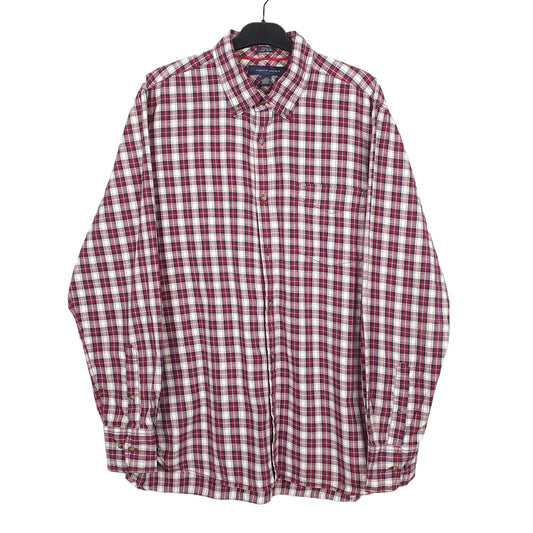 Tommy Hilfiger Long Sleeve Regular Fit Check Shirt Burgundy