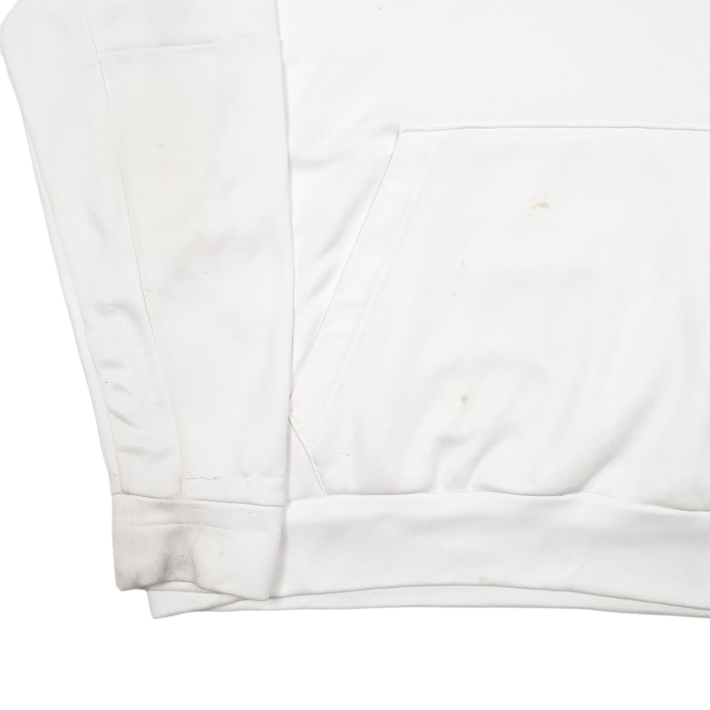 Mens White Adidas Spellout Hoodie Jumper