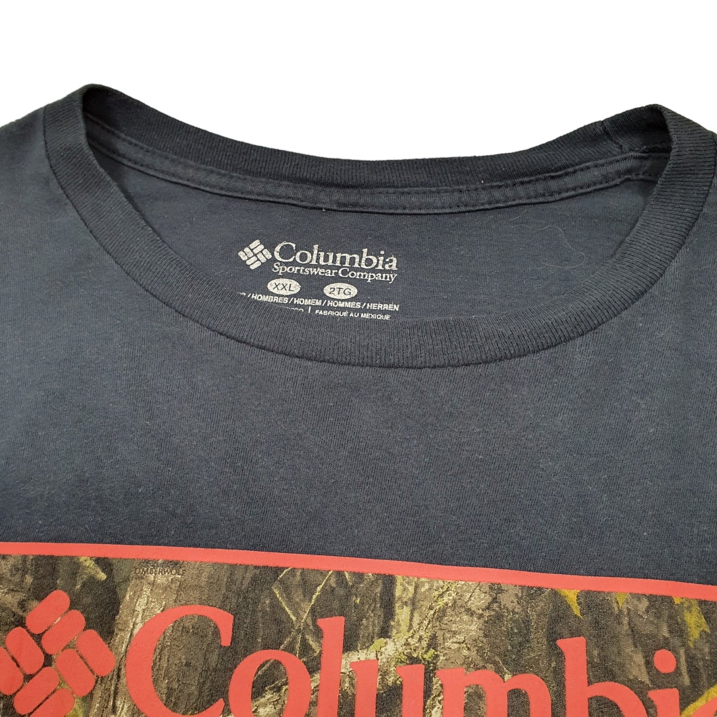 Mens Navy Columbia Sportswear  Short Sleeve T Shirt