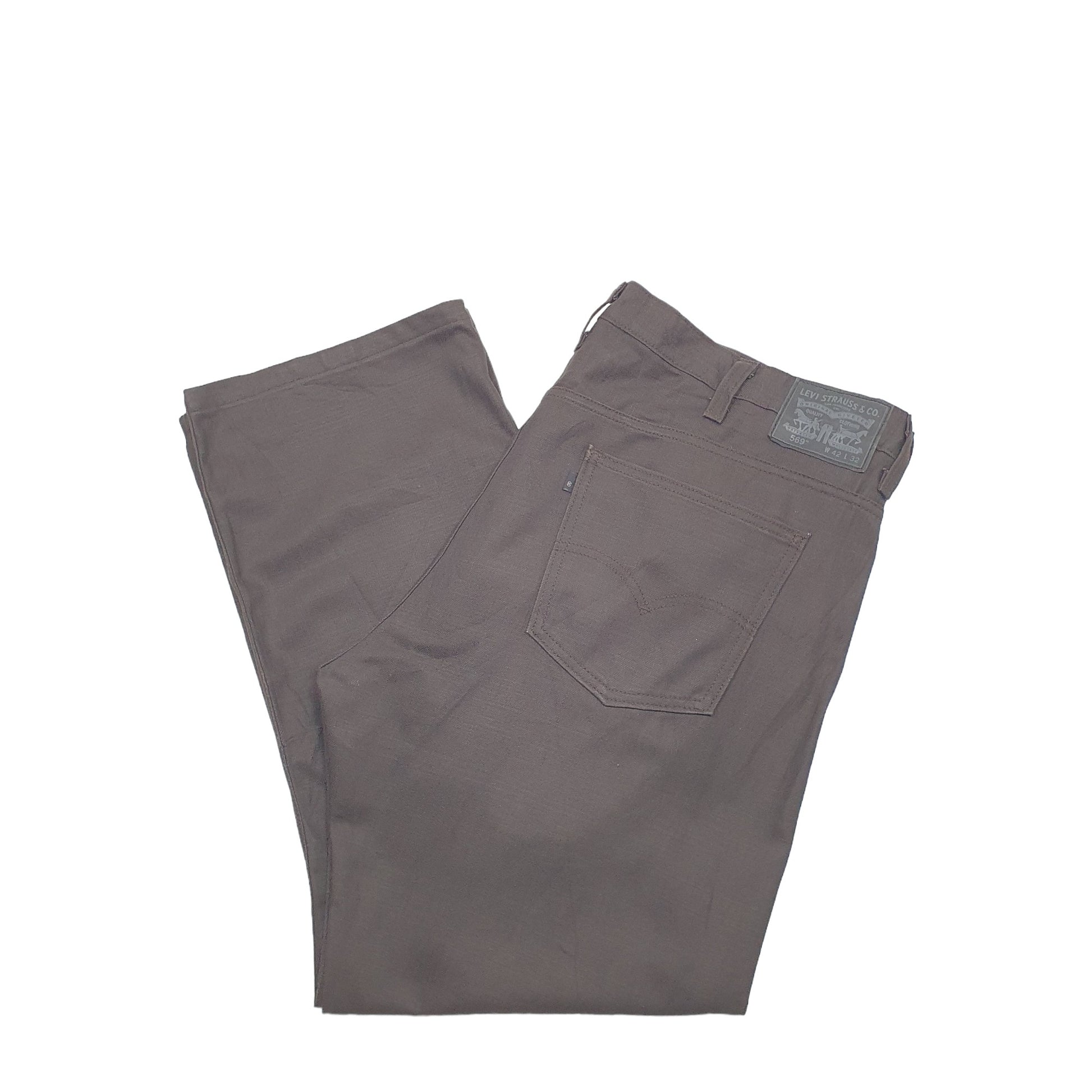 Levis 569 Loose Fit Jeans W42 L32 Brown