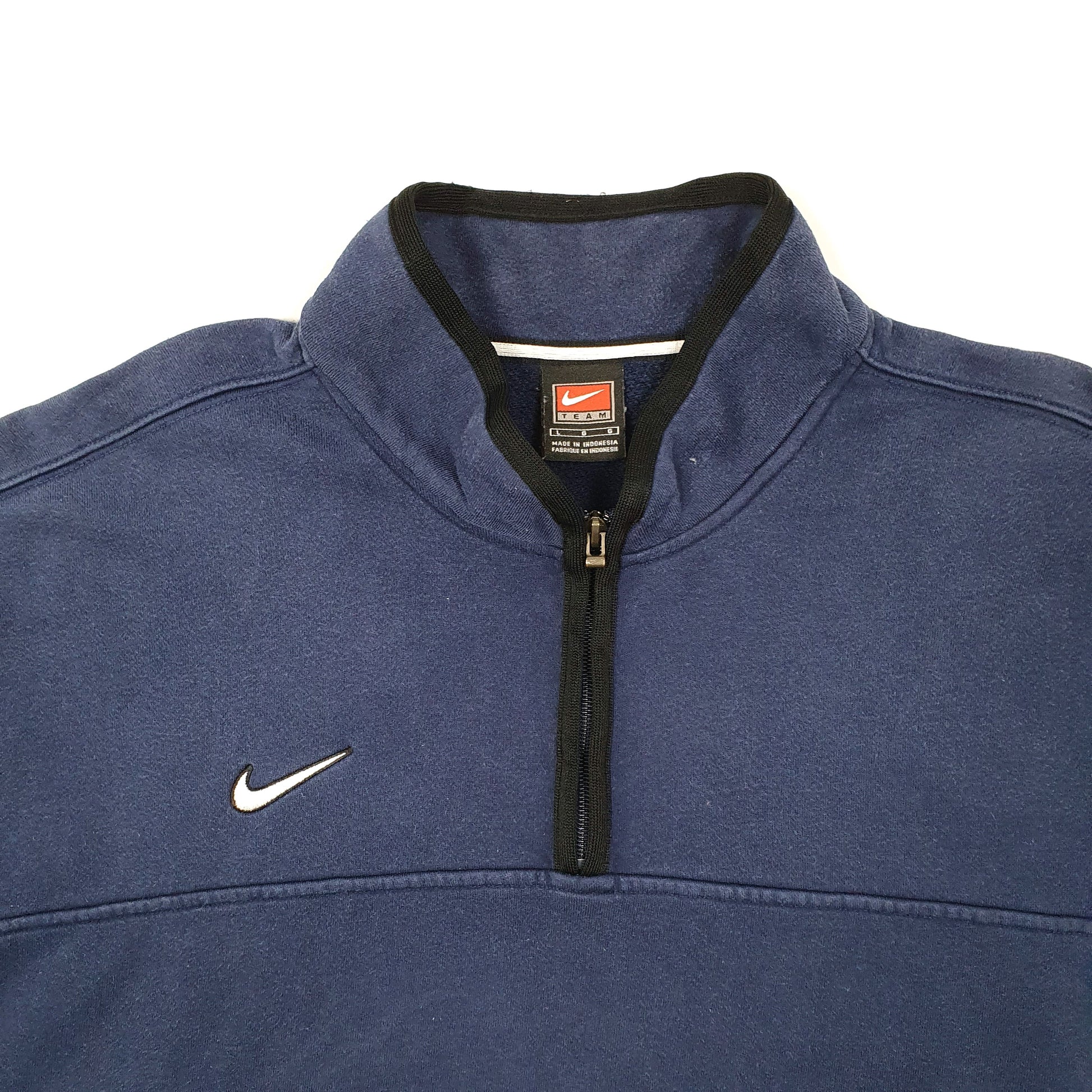 Mens Navy Nike Team Vintage Quarter Zip Jumper