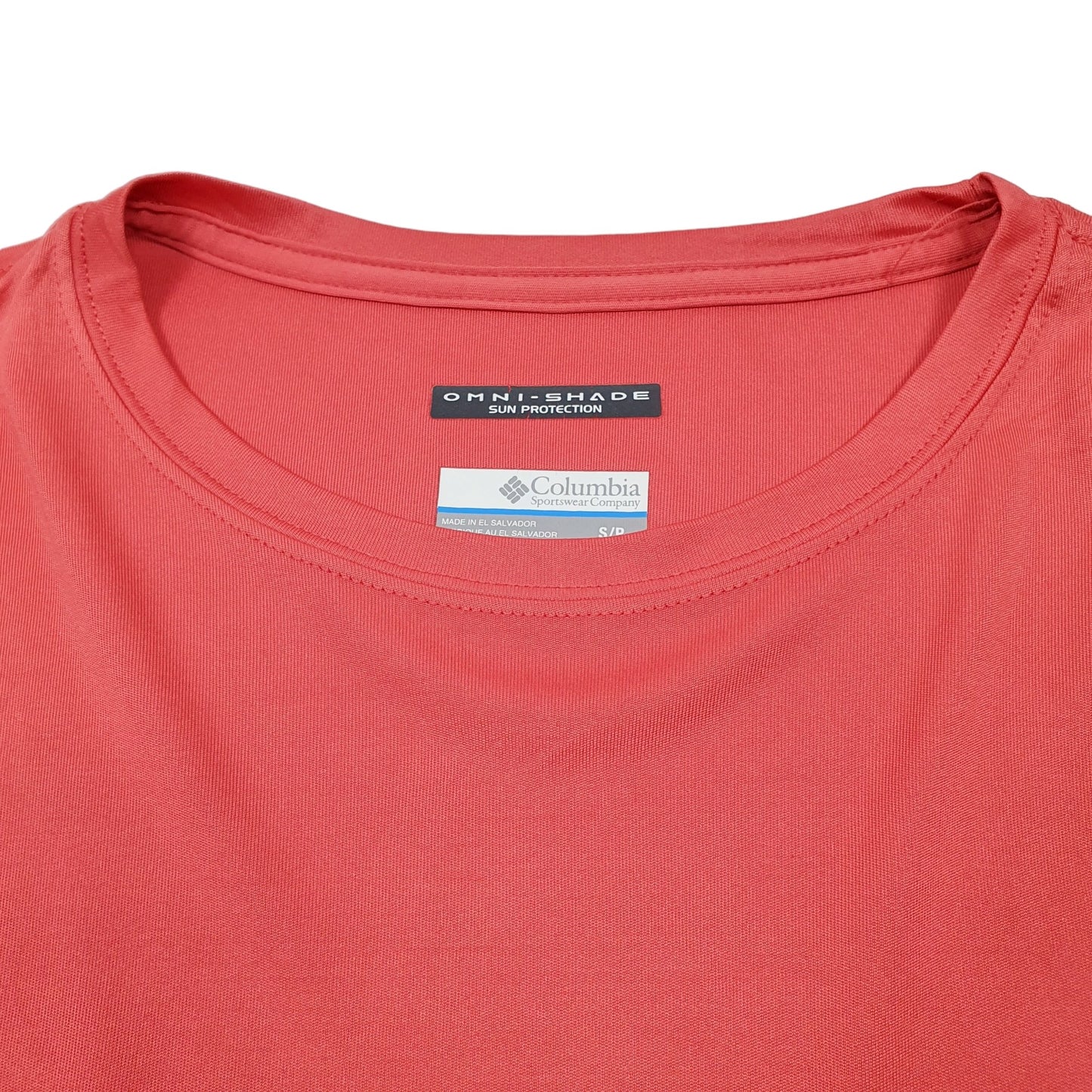 Mens Red Columbia Sportswear Performance Fishing Gear PFG Omni Shade Active Long Sleeve T Shirt