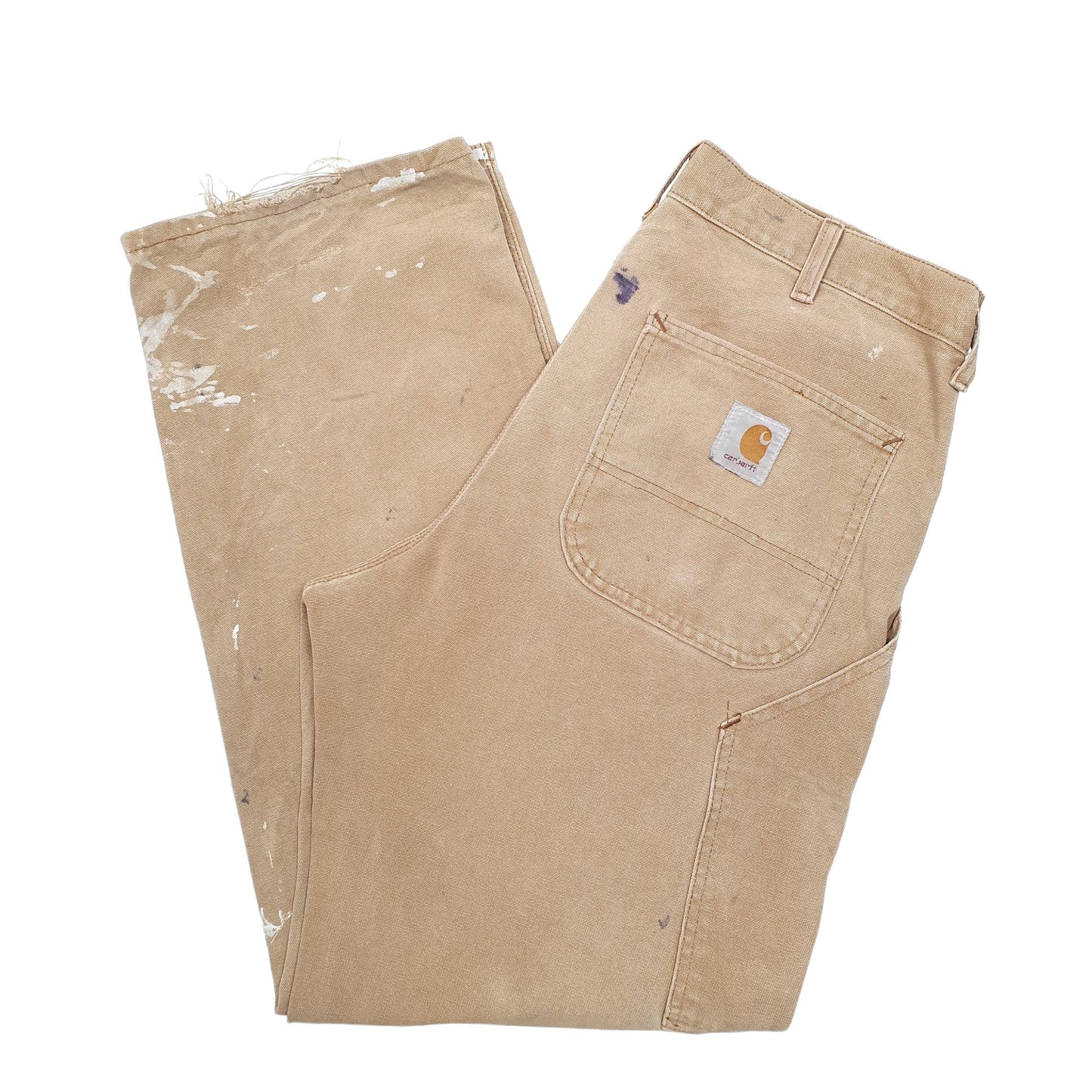 Mens Beige Carhartt  Carpenter Trousers
