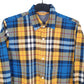 Gap Flannel Shacket Long Sleeve Regular Fit Check Shirt Yellow