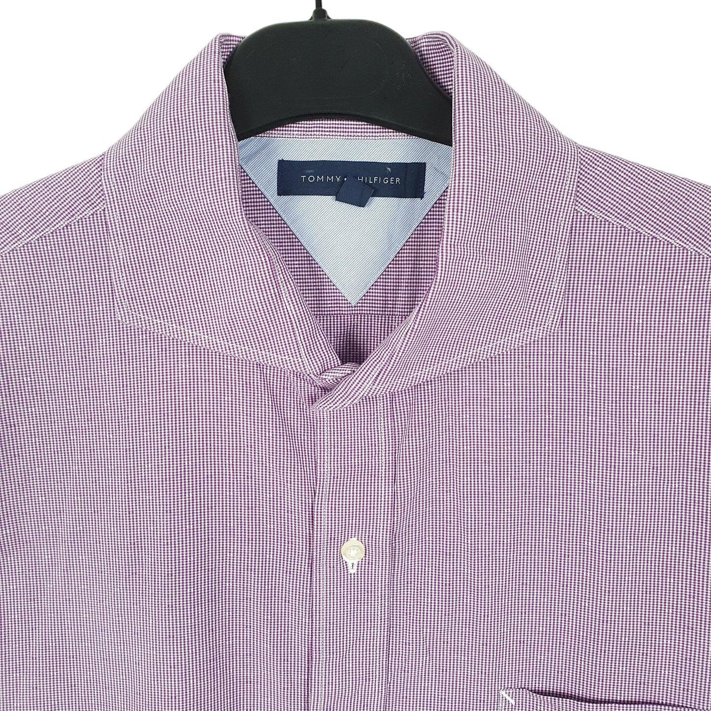 Tommy Hilfiger Long Sleeve Slim Fit Check Shirt Purple