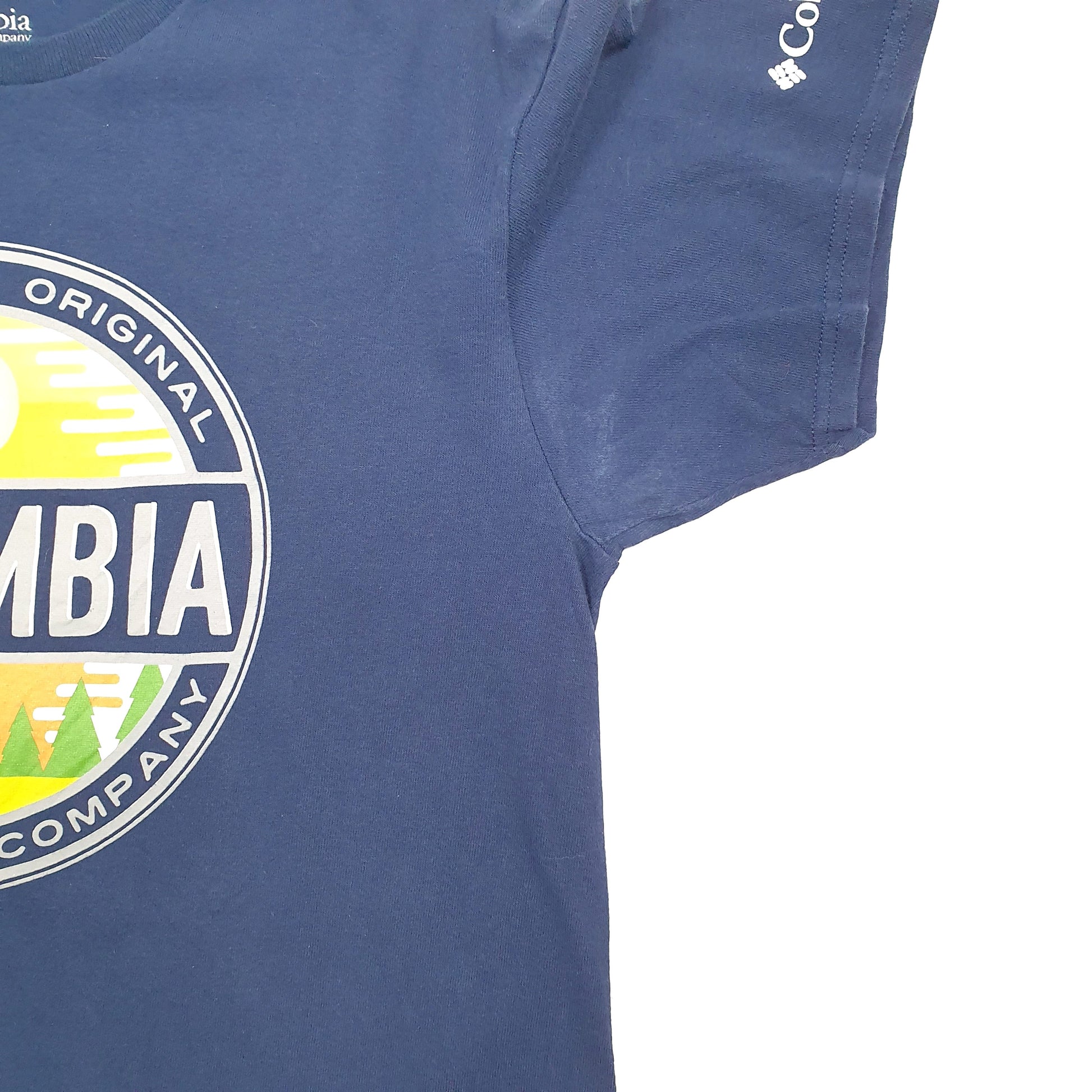 Mens Navy Columbia Sportswear  Short Sleeve T Shirt