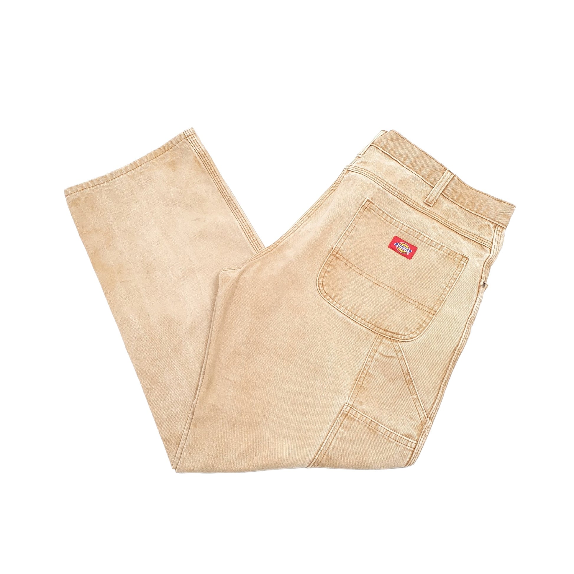 Mens Dickies Beige Carpenter Trousers W36 L30 Beige