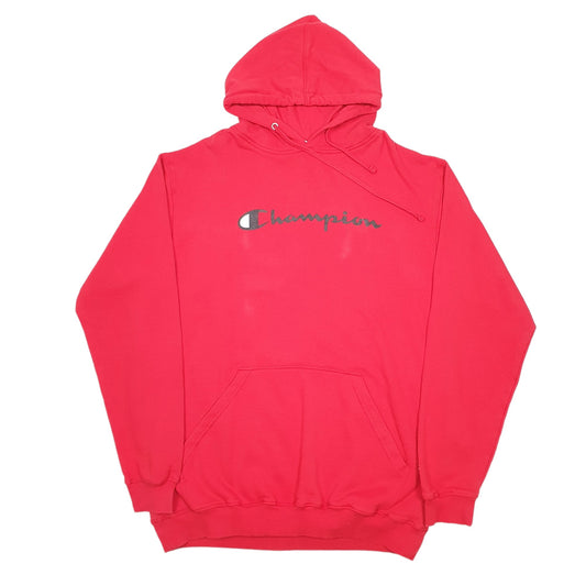 Mens Red Champion Hoodie Jumper
