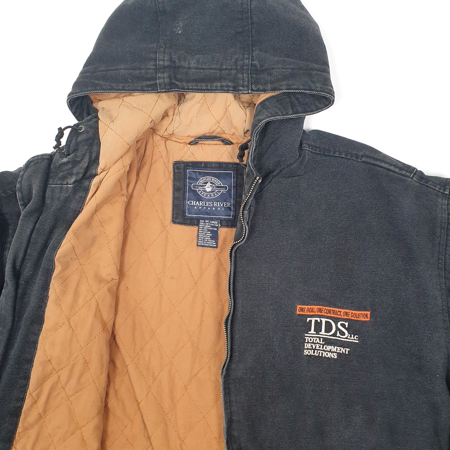 Mens Grey Charles River Insulated Workwear Jacket Coat