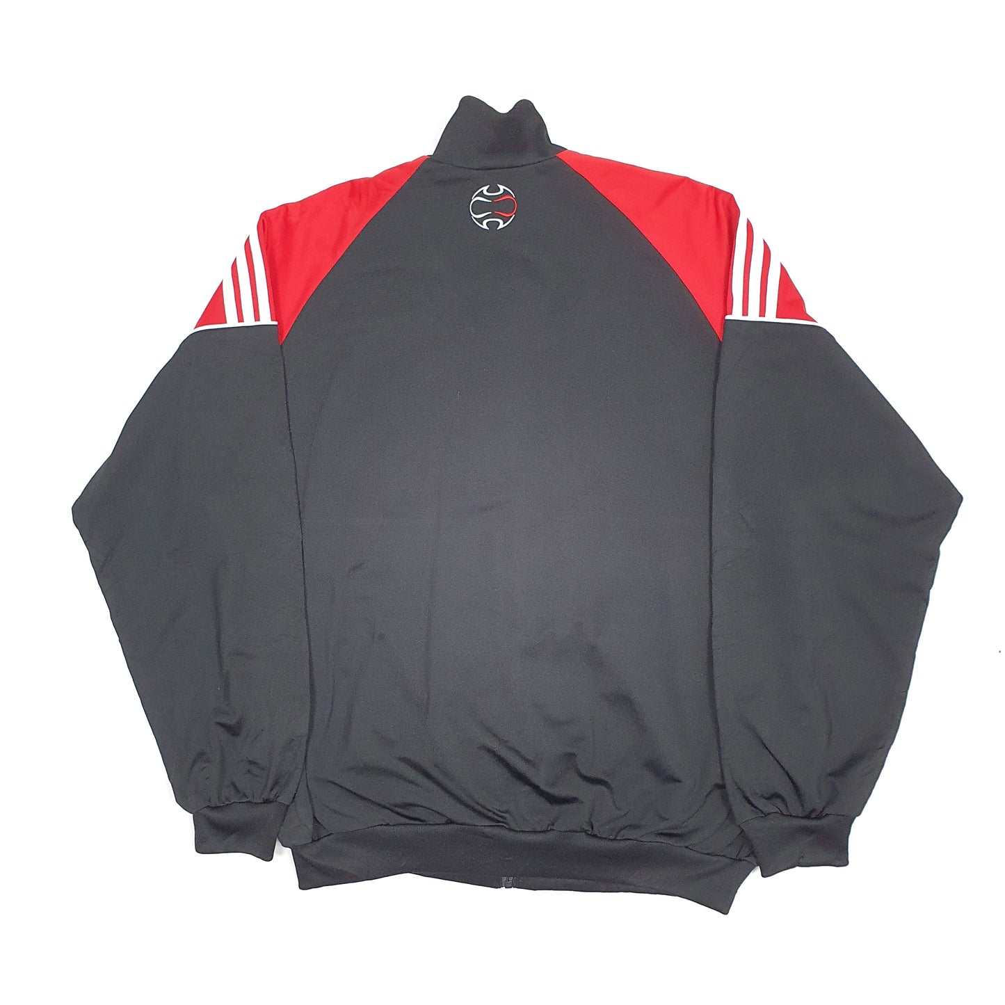 Mens Red Adidas Tracksuit Top Football Full Zip Jumper