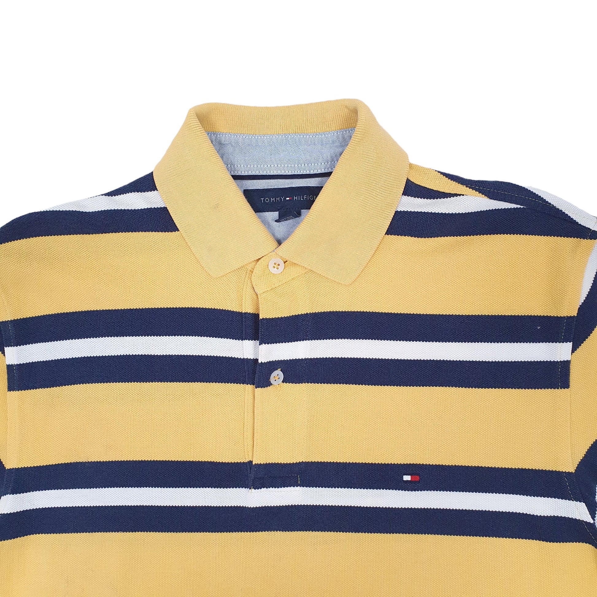 Mens Yellow Tommy Hilfiger  Short Sleeve Polo Shirt