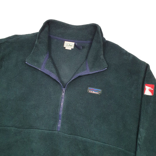 L.L.Bean Vintage Quarter Zip Fleece XXXL Green