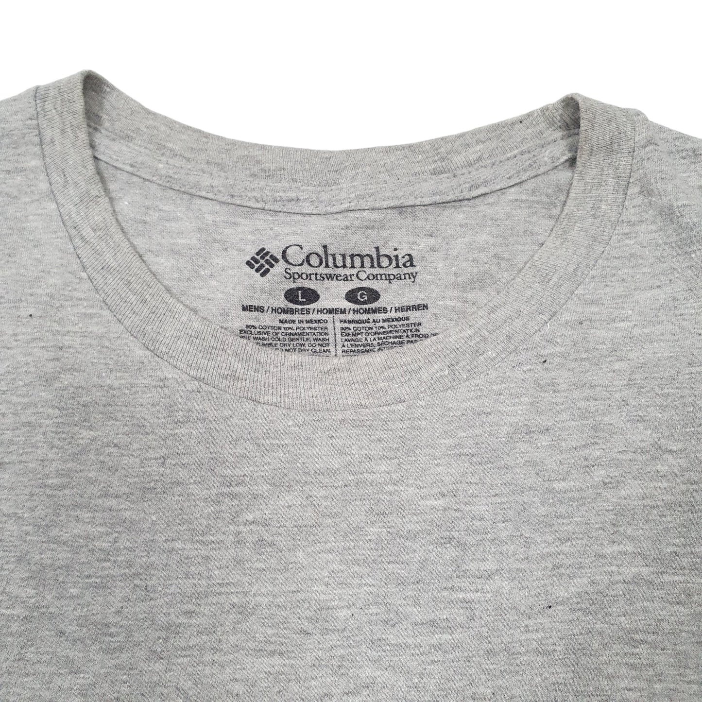 Mens Grey Columbia Sportswear Performance Fishing Gear PFG Short Sleeve T Shirt