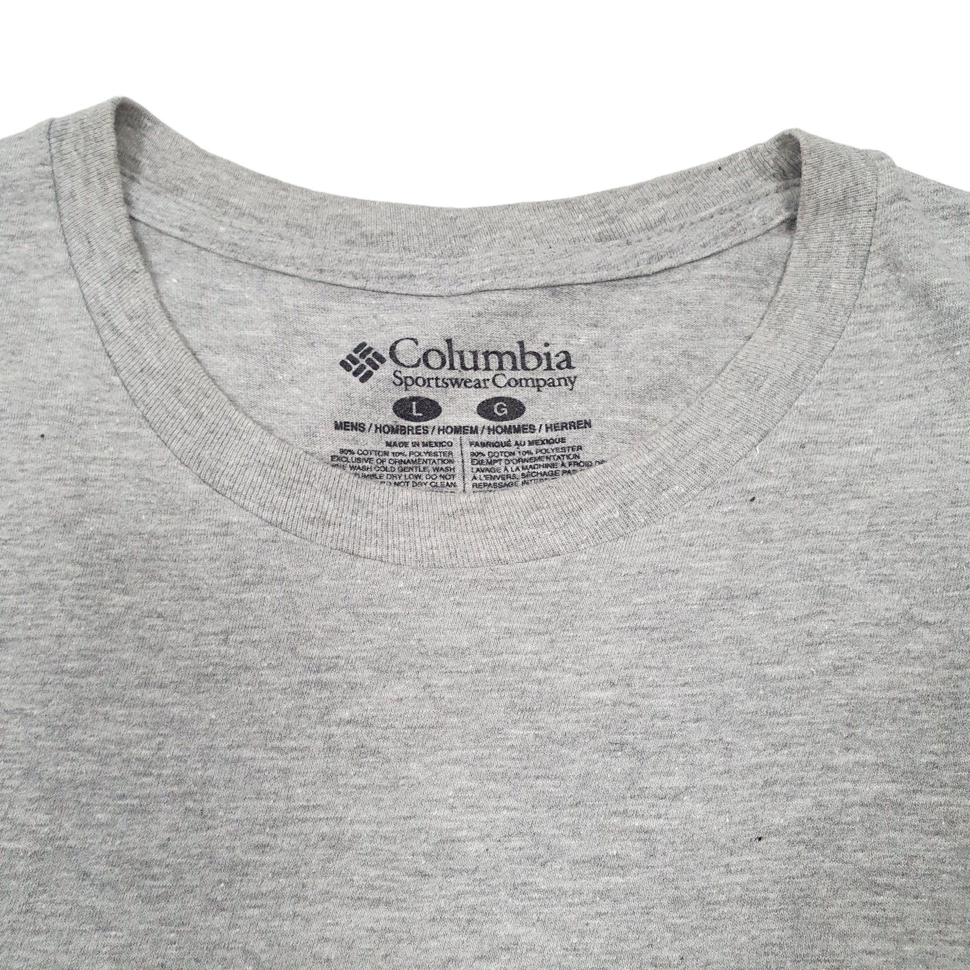 Mens Grey Columbia Sportswear Performance Fishing Gear PFG Short Sleeve T Shirt