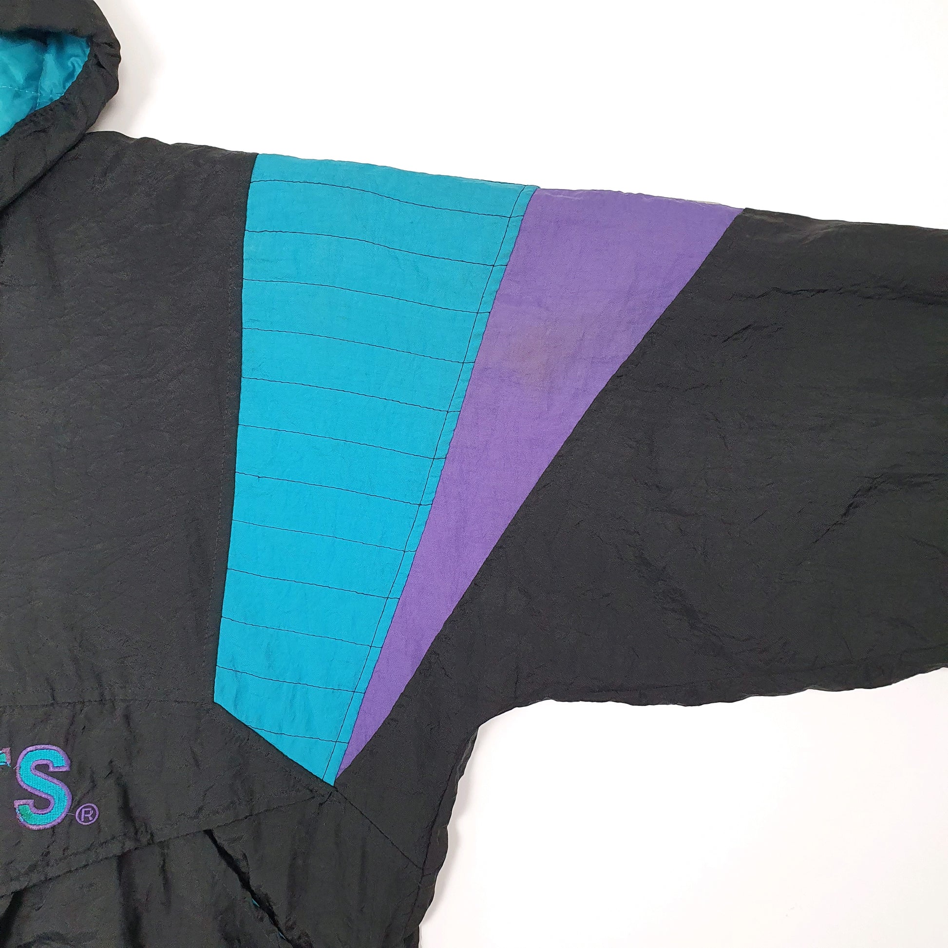 Mens Black NBA Starter Charlotte Hornets Vintage 1990s  Coat