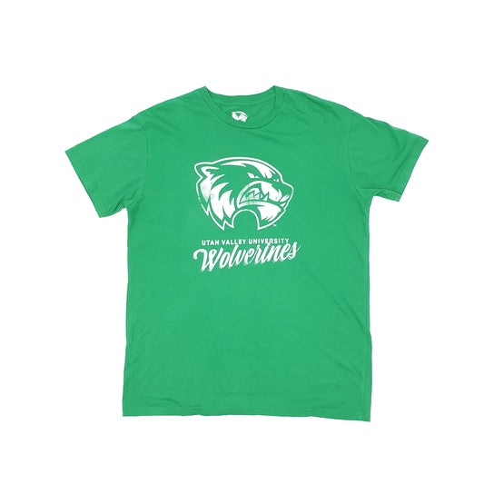 Edu USA Utah University Wolverlines Short Sleeve T Shirt Green