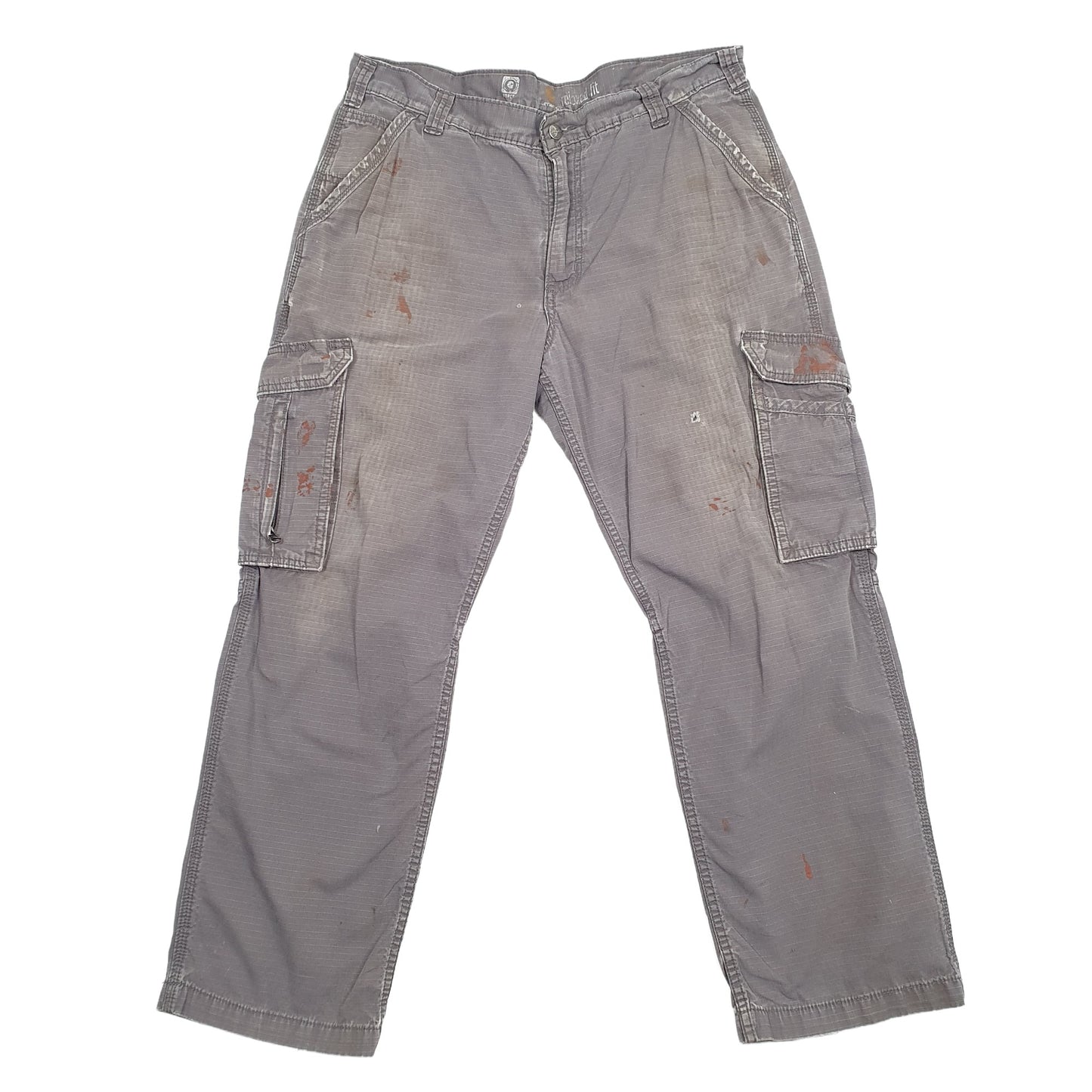 Mens Carhartt Combat Grey Cargo Trousers W38 L29 Grey