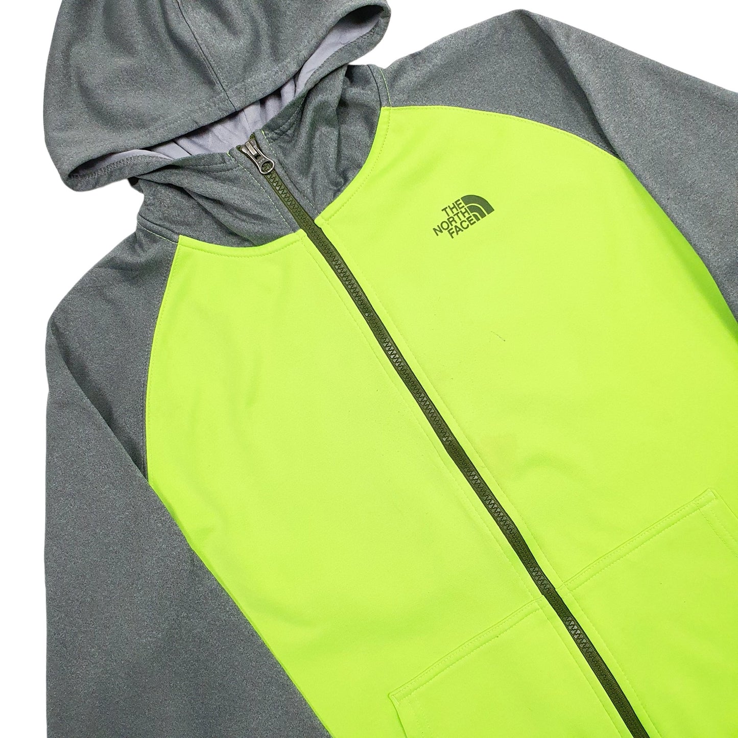 Mens Yellow The North Face Active Running Sport Full Zip Jumper