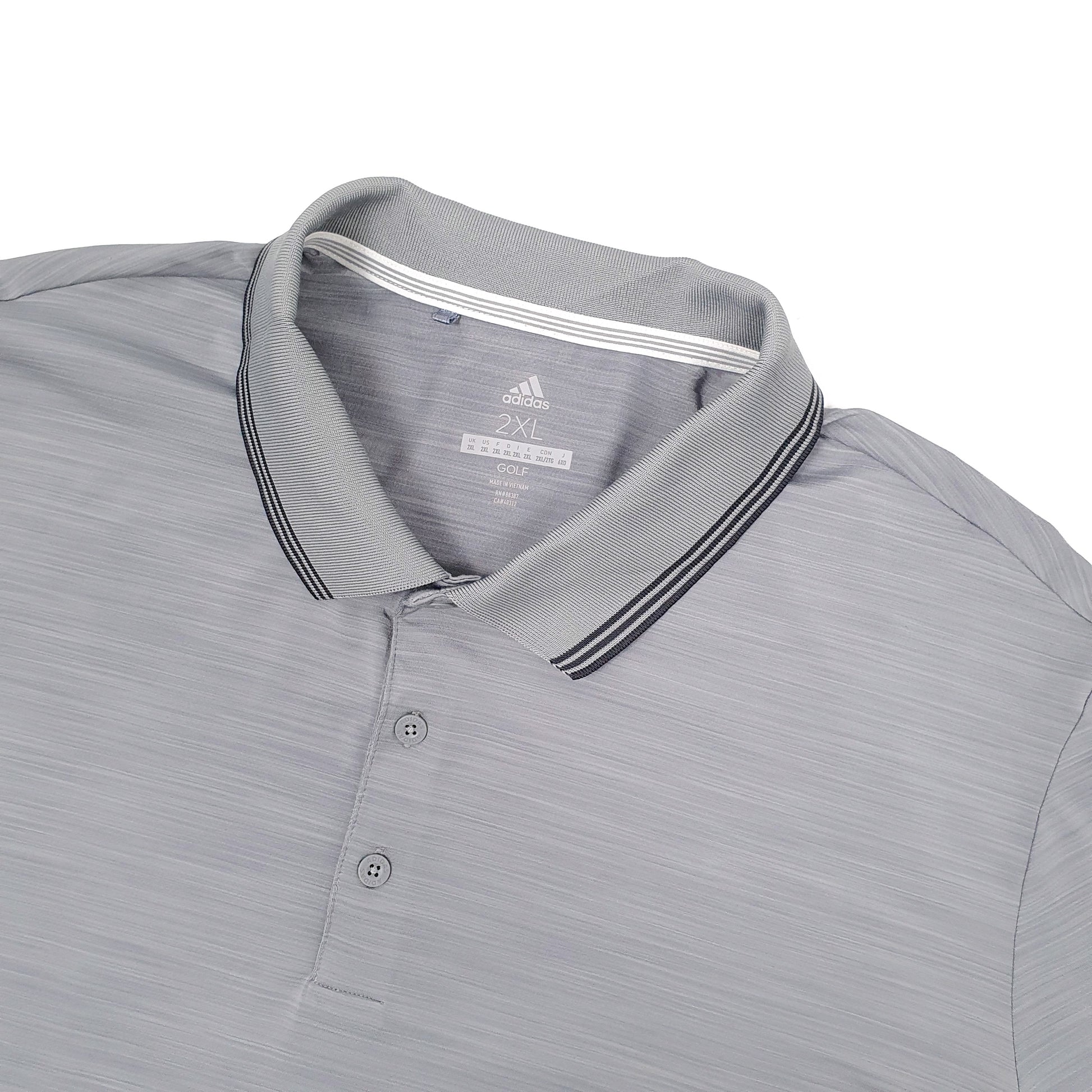 Adidas Golf Short Sleeve Polyester Polo Shirt Grey
