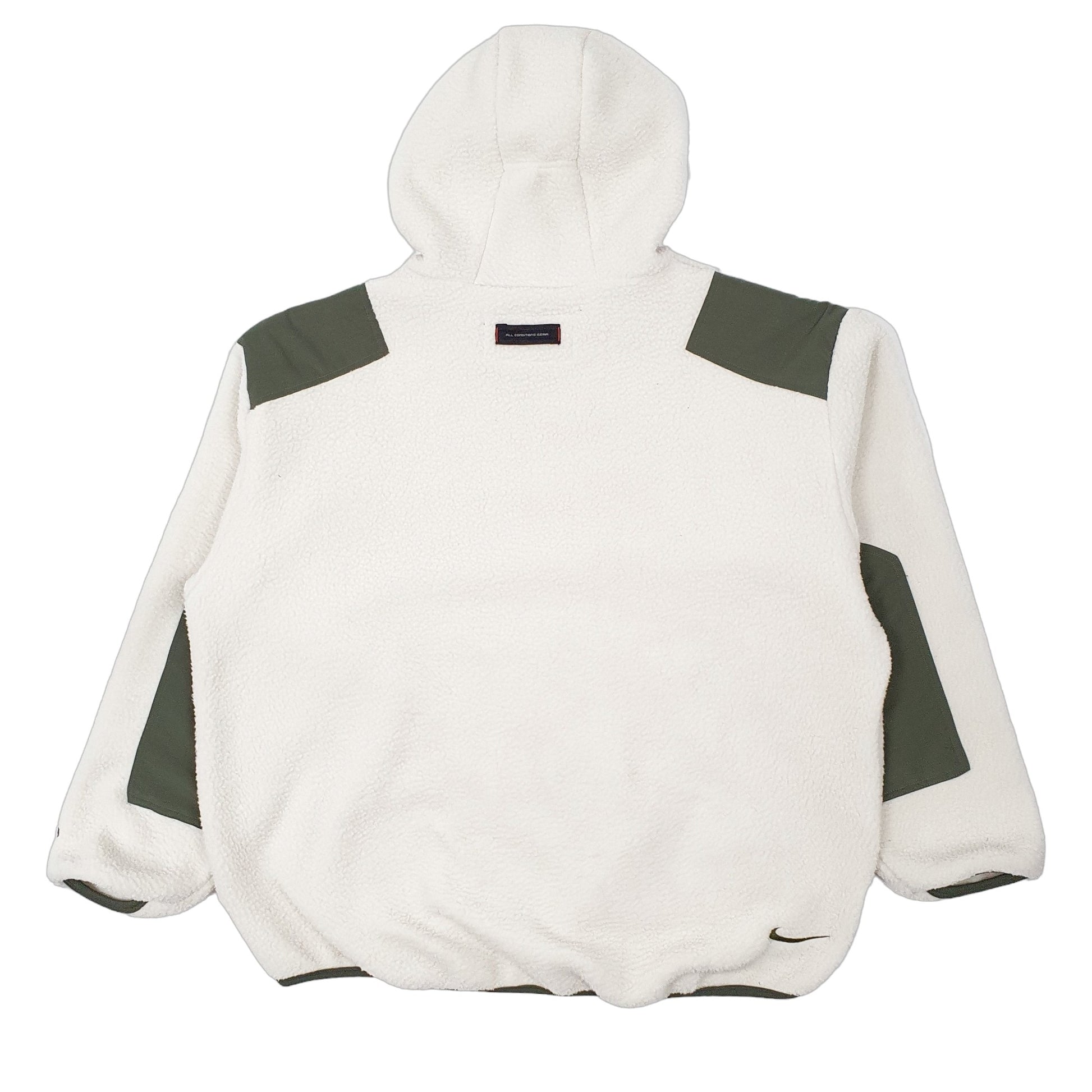 Mens Cream Nike ACG Ninja Made in USA Rare 1990s Hoodie Jumper