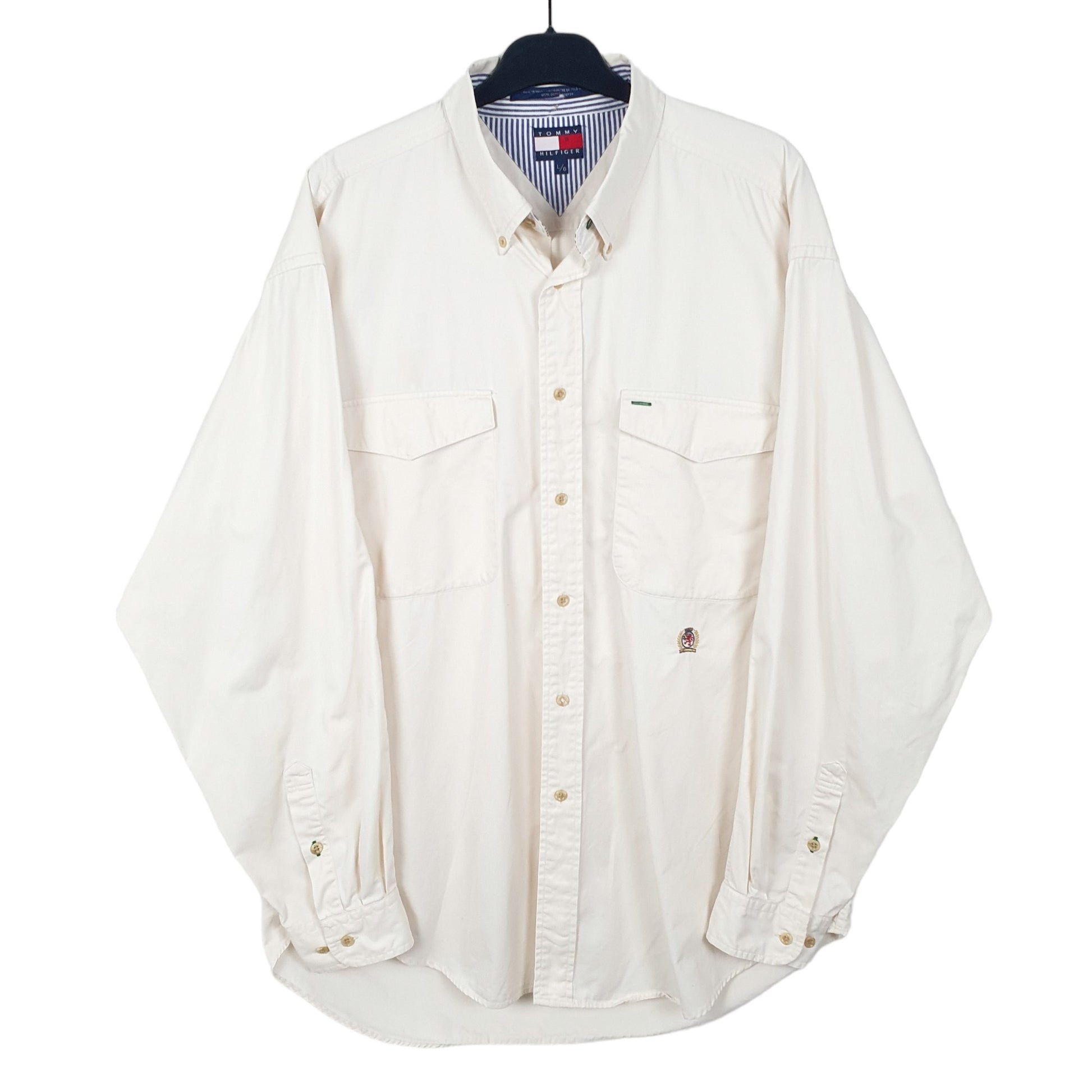 Cream Tommy Hilfiger Long Sleeve Shirt