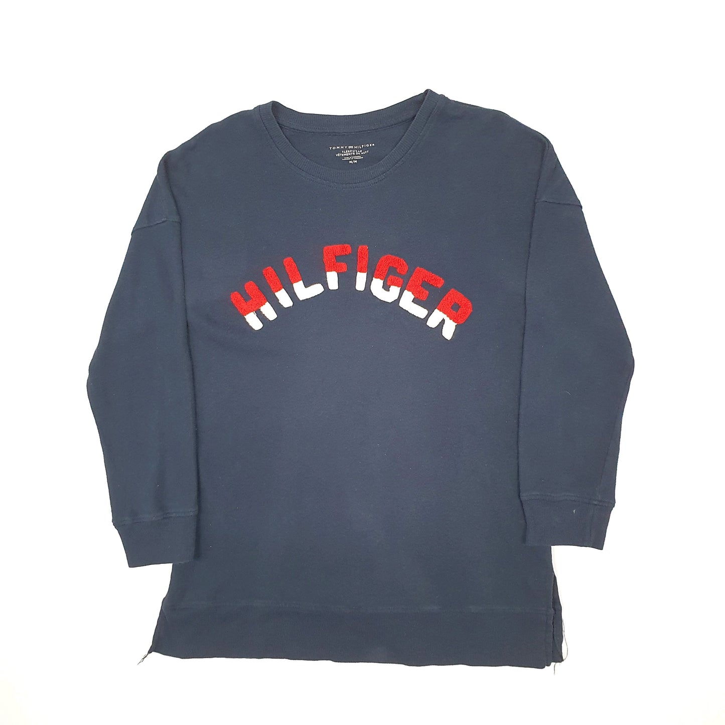 Womens Navy Tommy Hilfiger Spellout Sleepwear Crewneck Jumper
