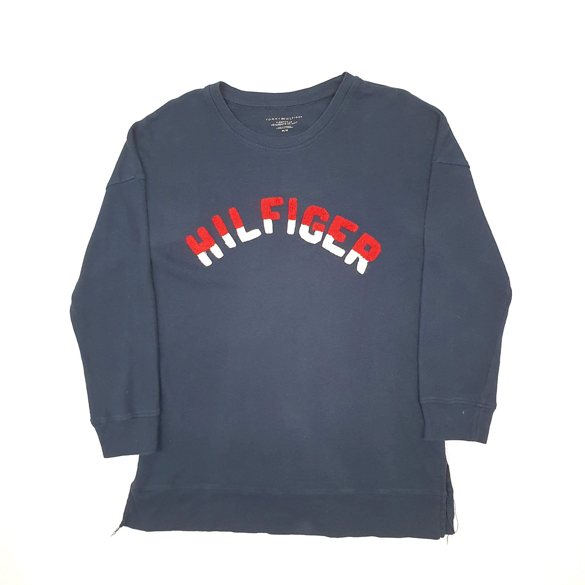 Womens Navy Tommy Hilfiger Spellout Sleepwear Crewneck Jumper