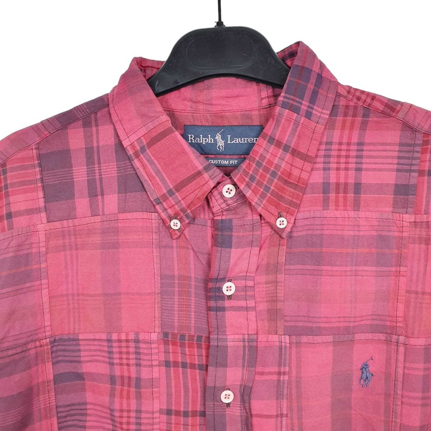 Ralph Lauren Short Sleeve Custom Fit Check Shirt Red