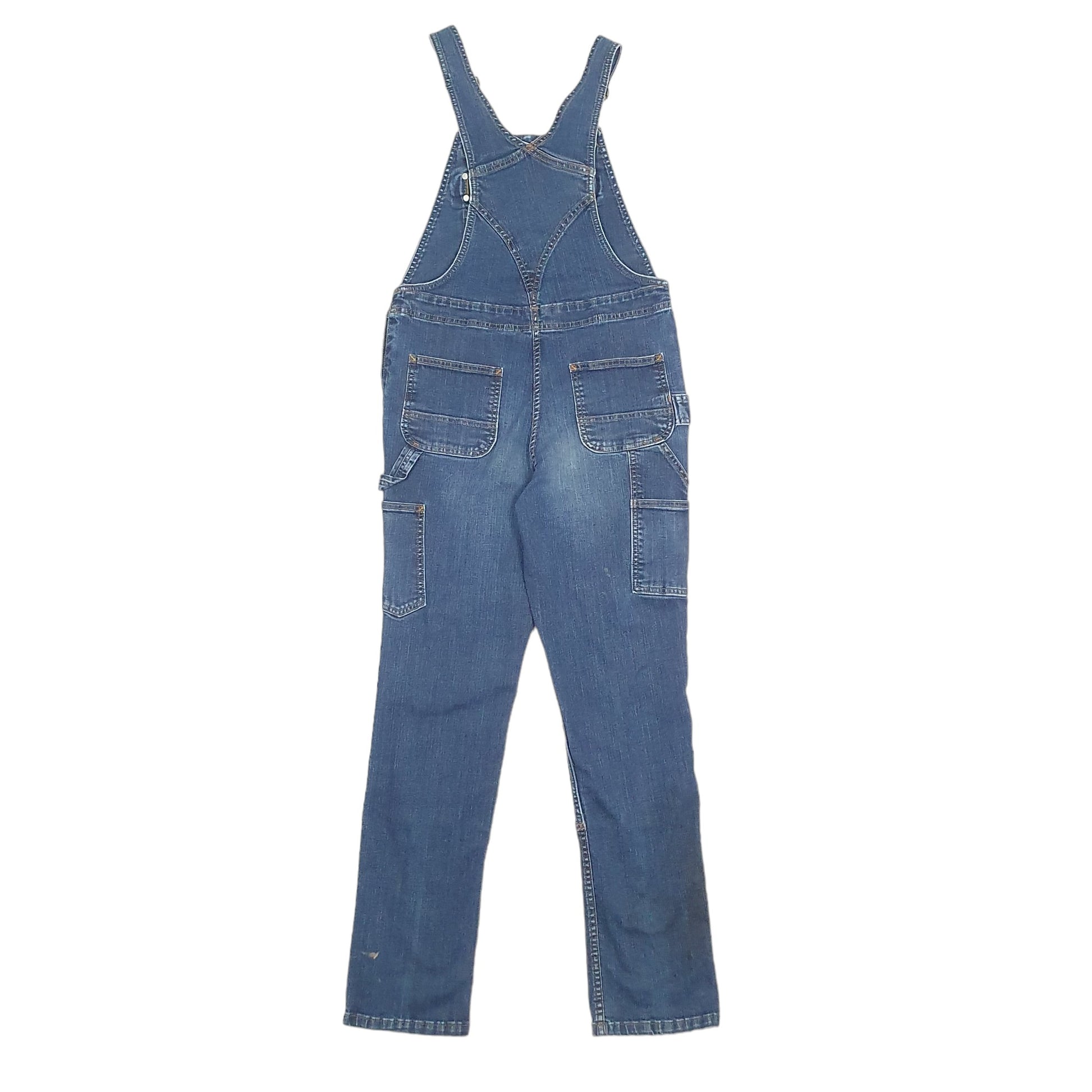 Womens Blue Carhartt Denim Jeans Workwear Bib Overalls Dungaree Trousers