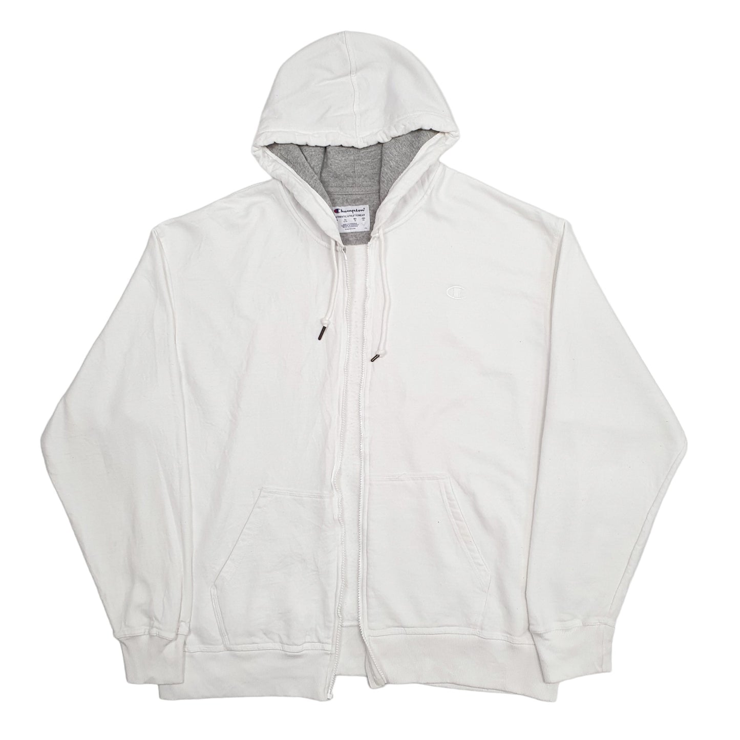 Mens White Champion  Hoodie Jumper