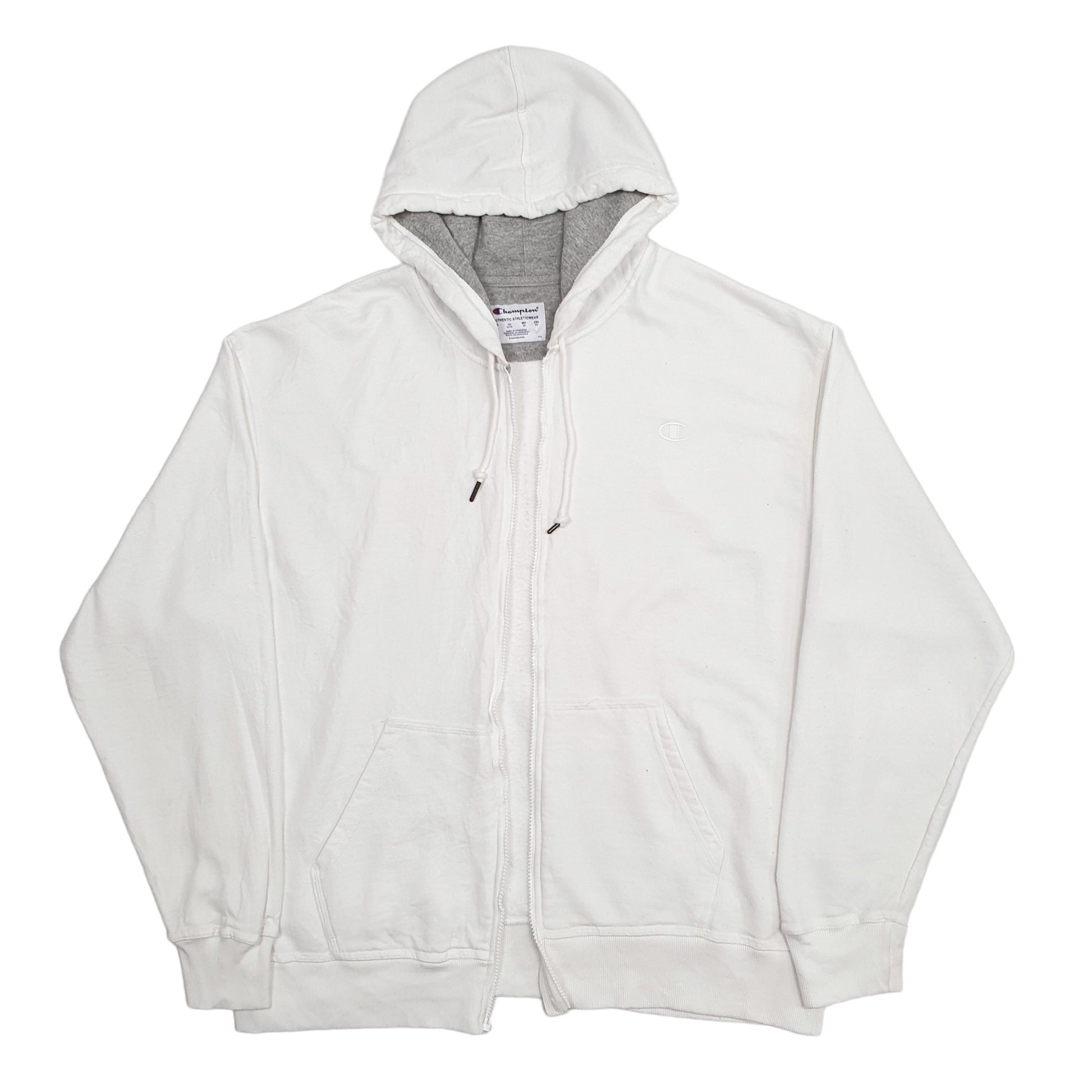 Mens White Champion  Hoodie Jumper