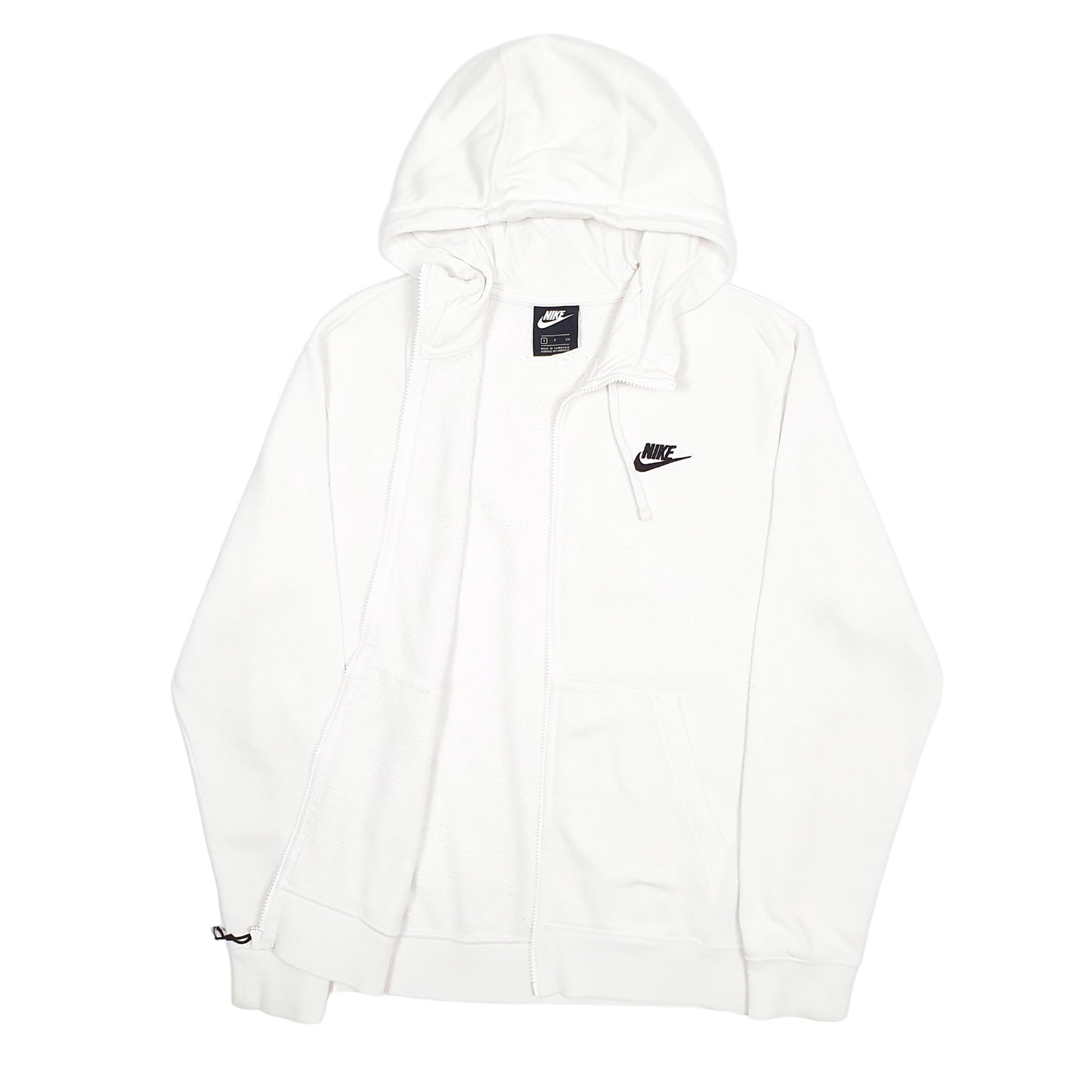 Mens White Nike Hoodie Full Zip Jumper